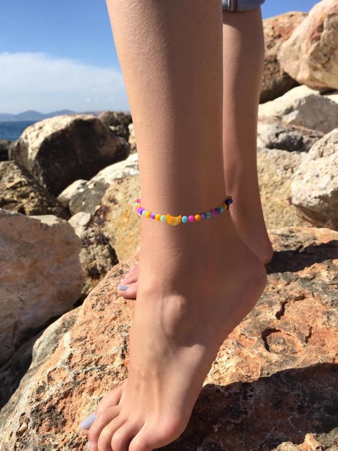 Starain Colorful Beaded Anklets for Women, Beach Anklet, Boho Bead Ankle Bracelets, 8.5 inch - Image 3