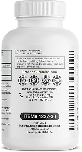 Miniatura 6 de Bronson Berberina como berberina HCI Berberis Aristata 500mg por cápsula vegetariana sin OMG, 30 cápsulas vegetarianas