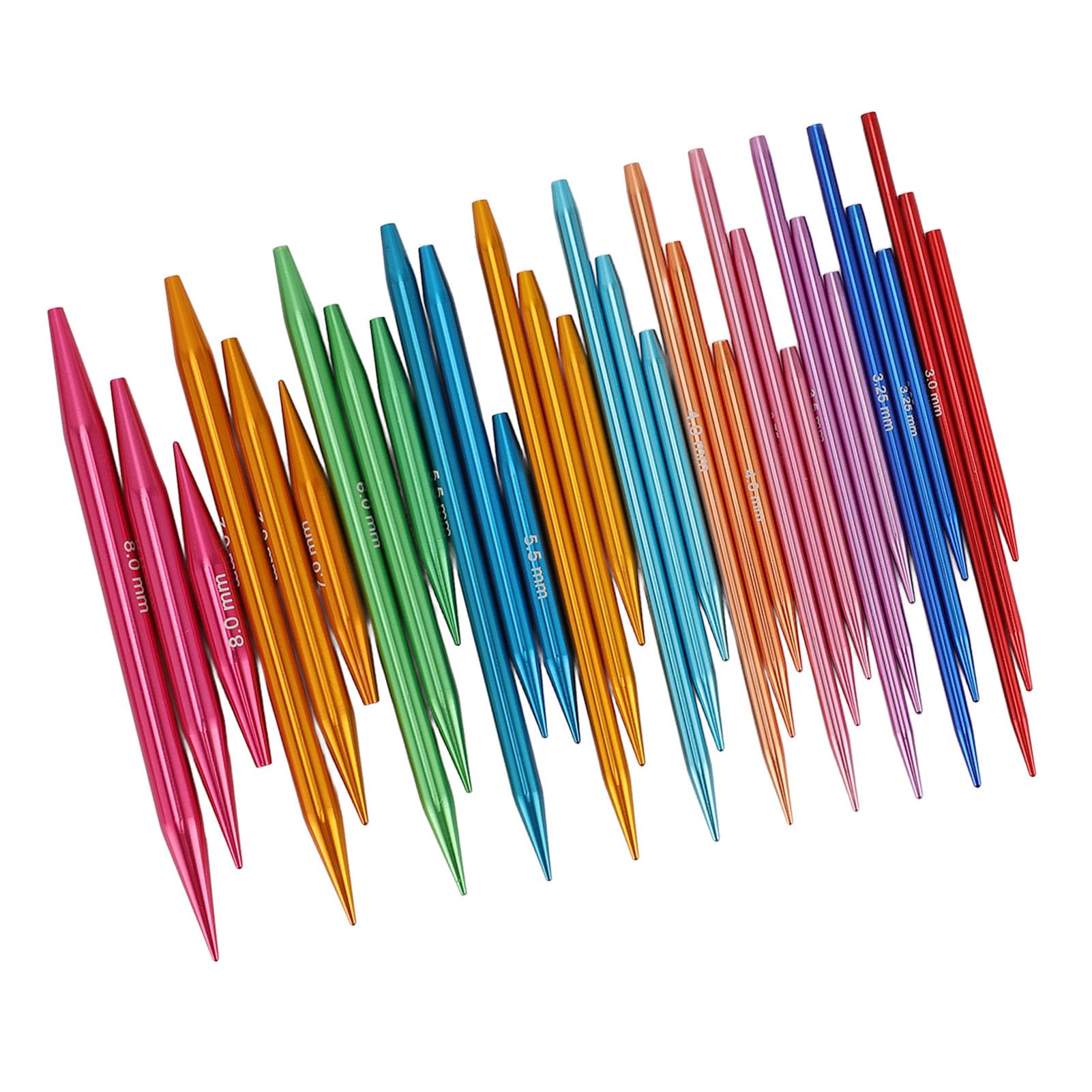 Changor Kreisförmige Stricknadel -Set, Austauschbare Stricknadelnsets, Kreisförmige Nadel -Set, Abnehmbare Kreisförmige Nadeln mit Aluminium, Runde Kreisstricknadeln
