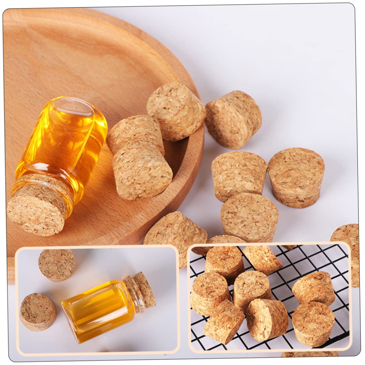 Cabilock 2 Juegos De Tapones De Corcho para Botellas De Vino para Elaboración Y Conservación Casera De Vino (60 Unidades)