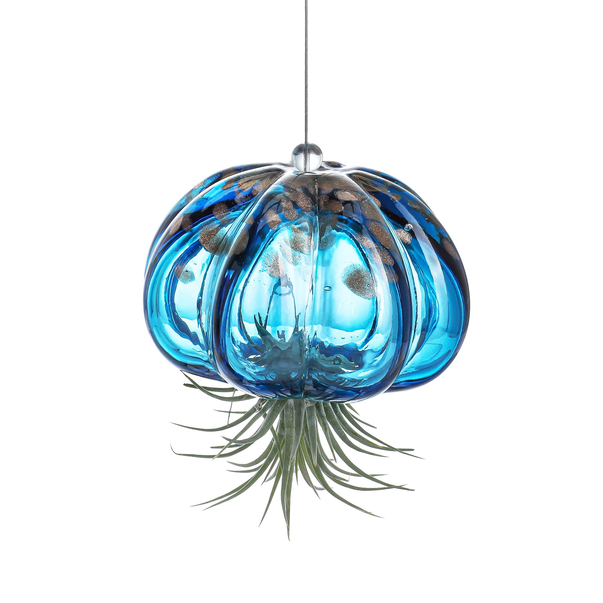H&D HYALINE & DORA Blown Glass Jellyfish Hanging Air Planter