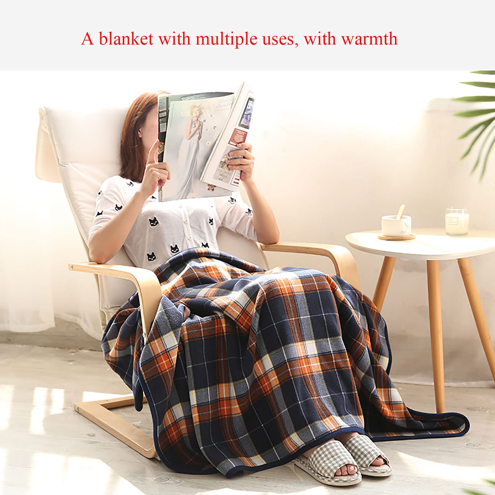 Manta para Silla de Ruedas, Funda Ligera para Silla de Ruedas, Manta térmica para Calentar los pies y Las piernas en Invierno.