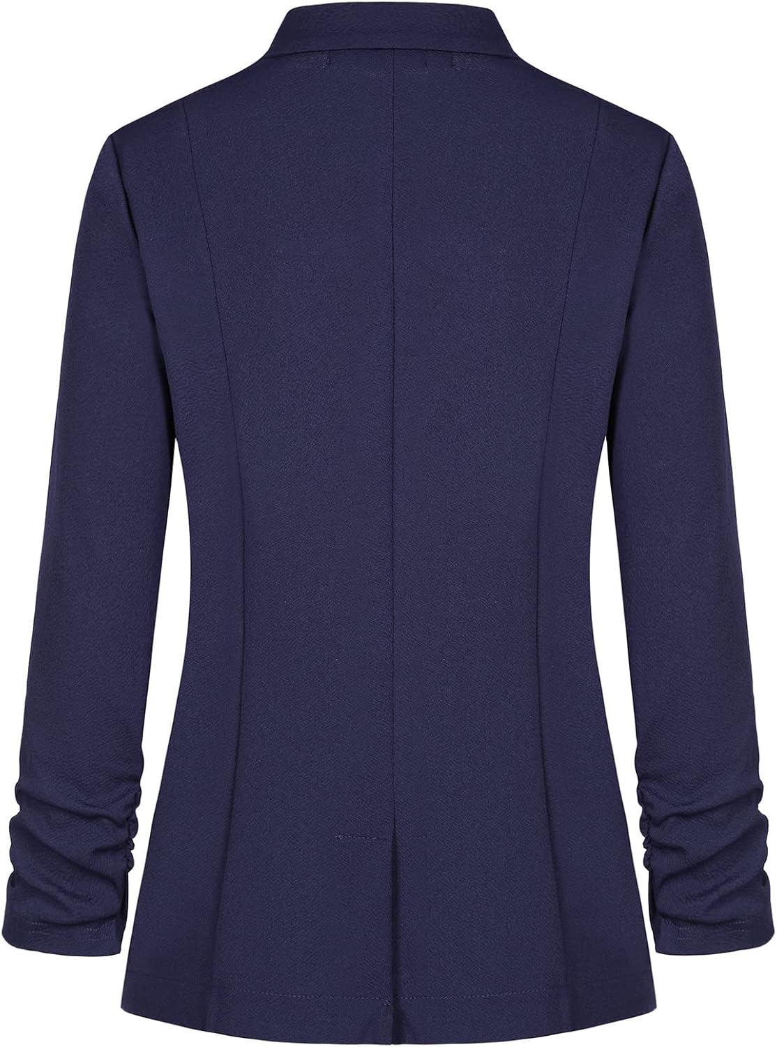 MINTLIMIT Women's Casual Blazer 3/4 Ruched Sleeve Open Front Button Work Office Blazer Jackets with Pockets - Image 3