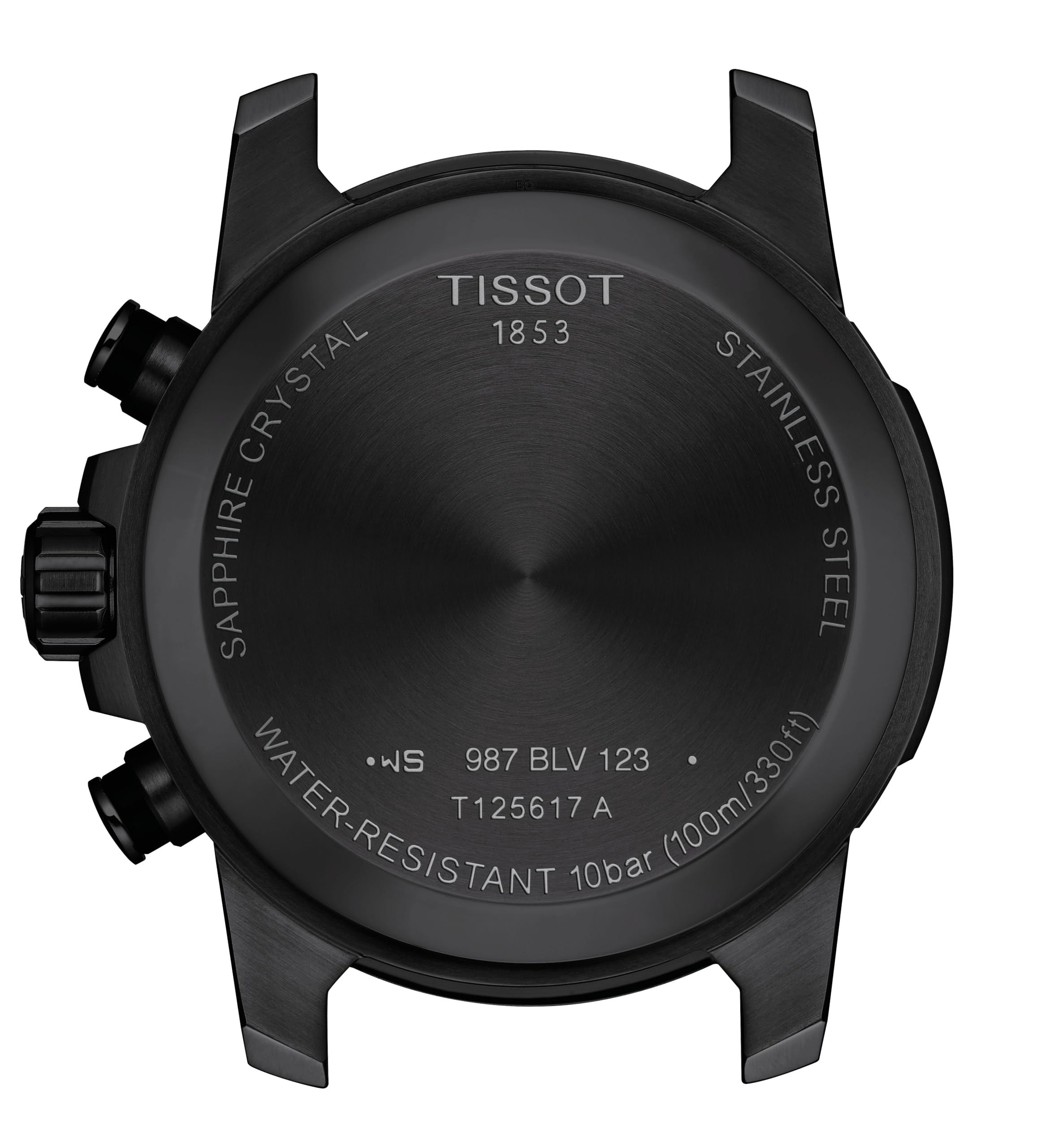 Tissot Supersport Chrono Basketball Edition 316L - Reloj de Cuarzo con Revestimiento de PVD Negro para Hombre, Negro, Cuero, (T1256173608100)