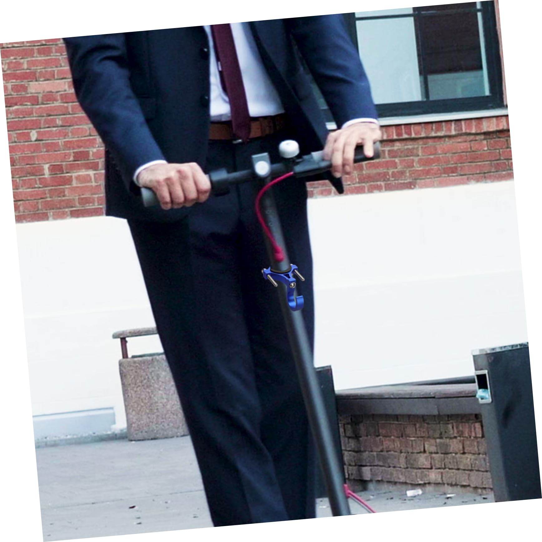 YARNOW Gancio Anteriore Licenza Estensori Accessori Per Scooter Alzate Guidato Scooter Elettrico Usb Kit Porta Carro Tampone Bullone Caricatore Auto Pro Lega Di Alluminio Blue