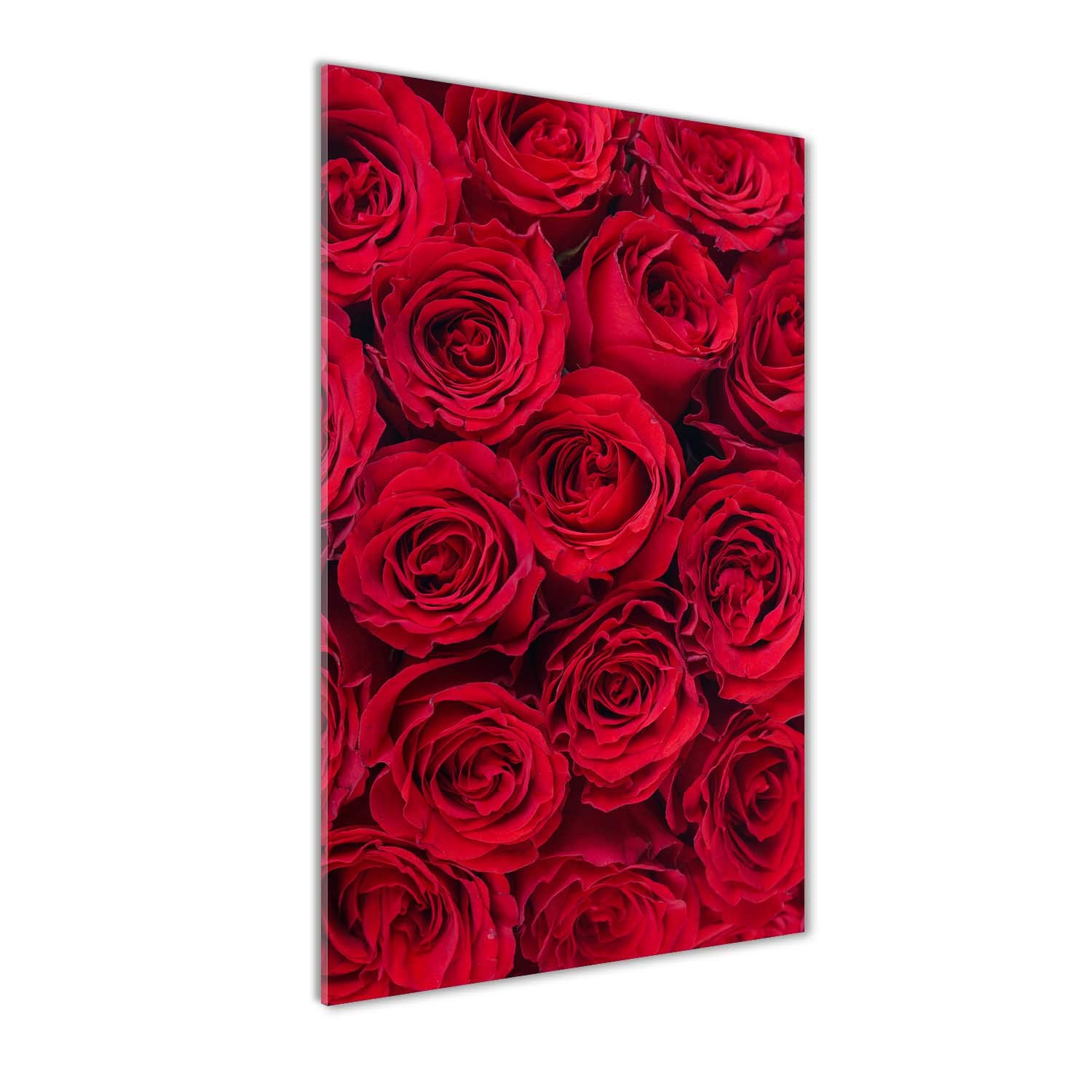 Impression sur verre rose rouge pour dynamiser une décoration murale terne