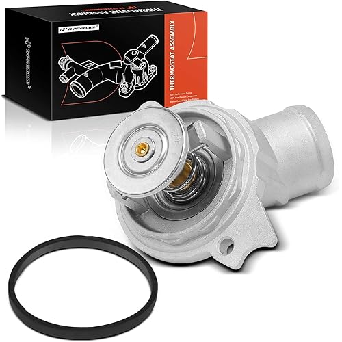 A-Premium Engine Coolant Thermostat Housing Assembly with O-ring Compatible with Mercedes-Benz C240, C280, C320, C43 AMG, E320, E430, E500, G500, SL500, SLK320, CL500, CLK320 & Chrysler Crossfire