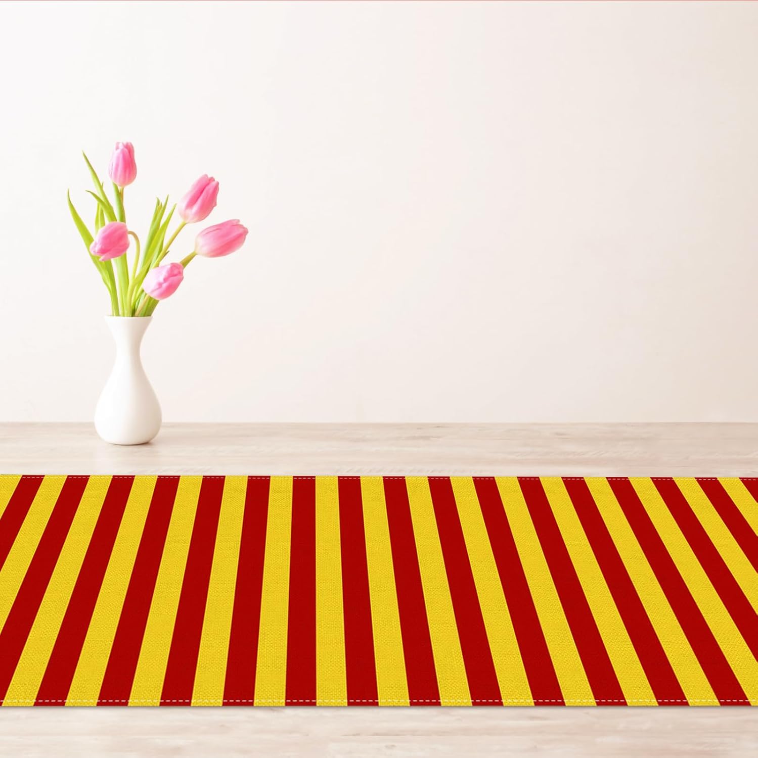 Vohado Wizard Table Runner Red Golden Stripes Magical Party Decoration Halloween Witch Birthday Dining Room Home Kitchen Island Decor (13" x 72") - Image 6