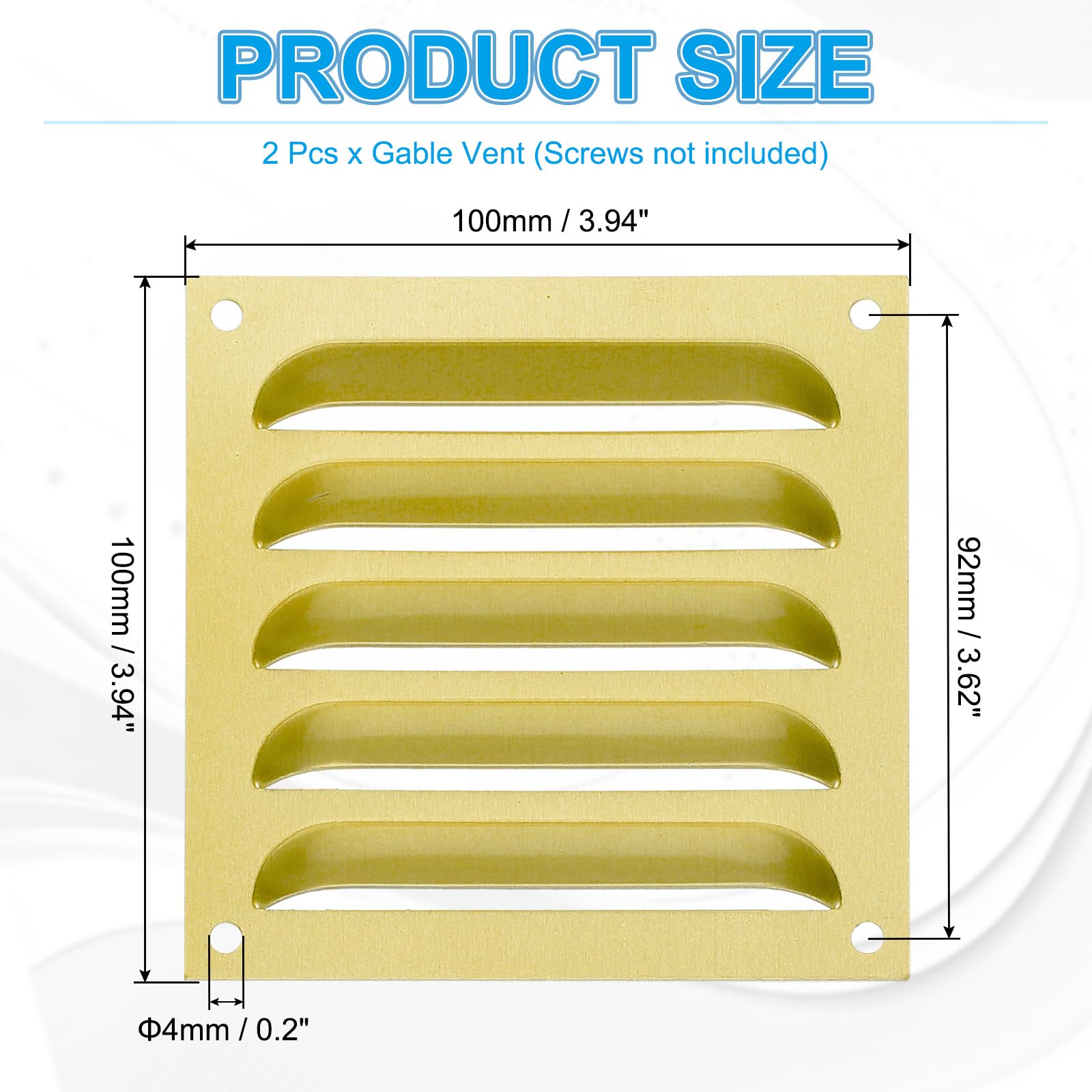 PATIKIL 4x4 Inch Aluminum Vent Cover - Image 2