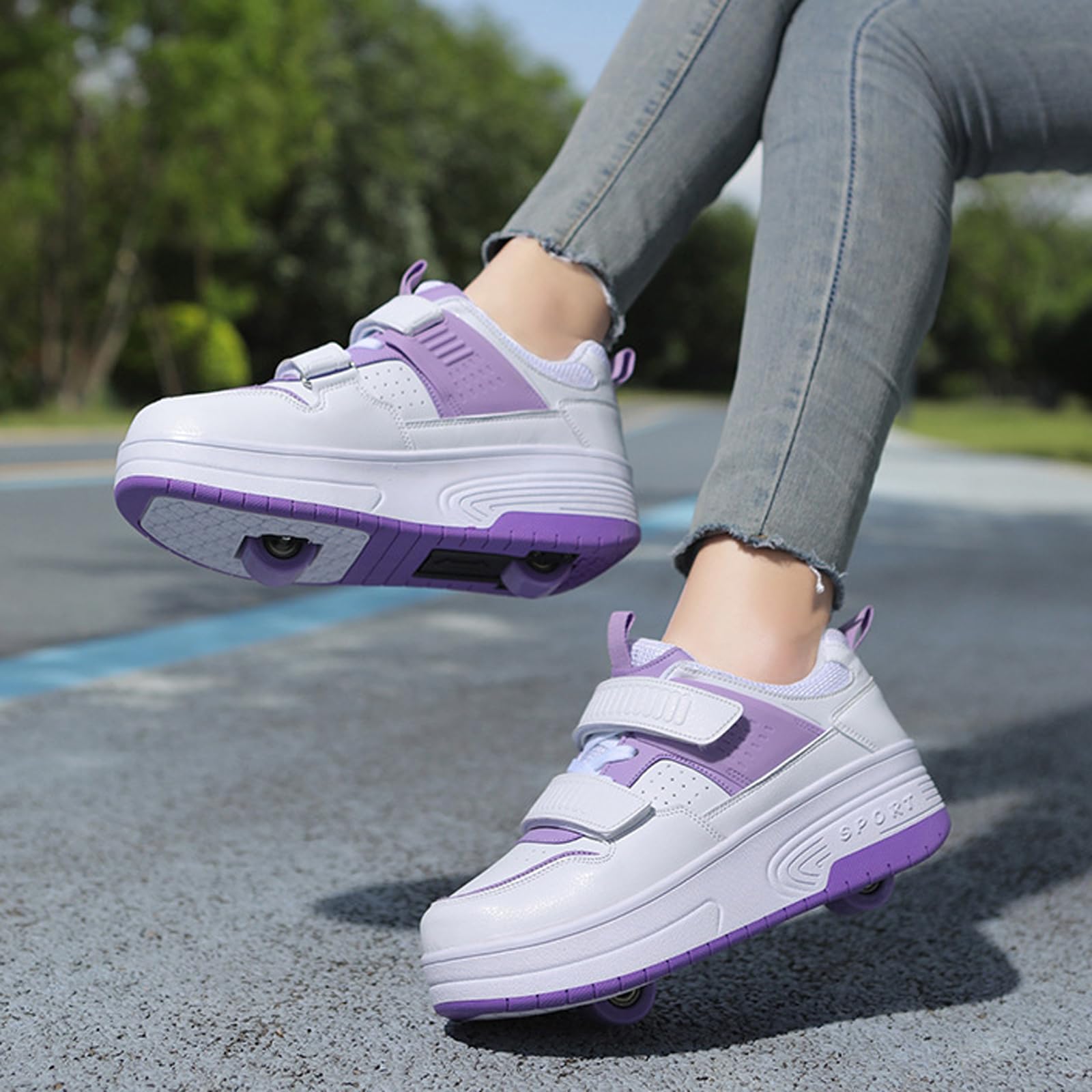 Buty na kółkach, dziecięce buty na kółkach, buty z podwójnymi kółkami, wysuwane wrotki dziecięce, buty na kółkach z 2 kołami