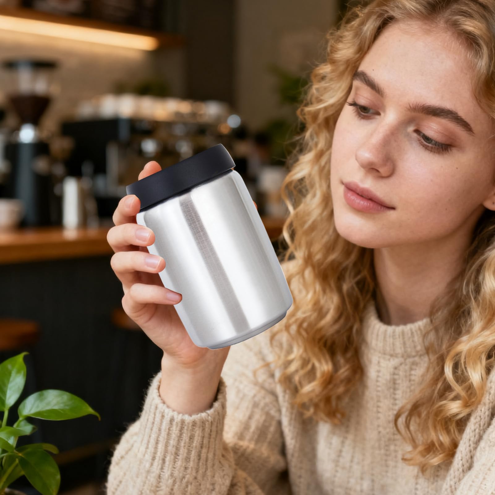 Contenitore Per Caffè Barattoli Sottovuoto In Acciaio Per Alimenti Da | Barattolo Sottovuoto Per Caffè In Acciaio Organizer Da Cucina Per Cereali, Tè, Frutta Secca E Farina