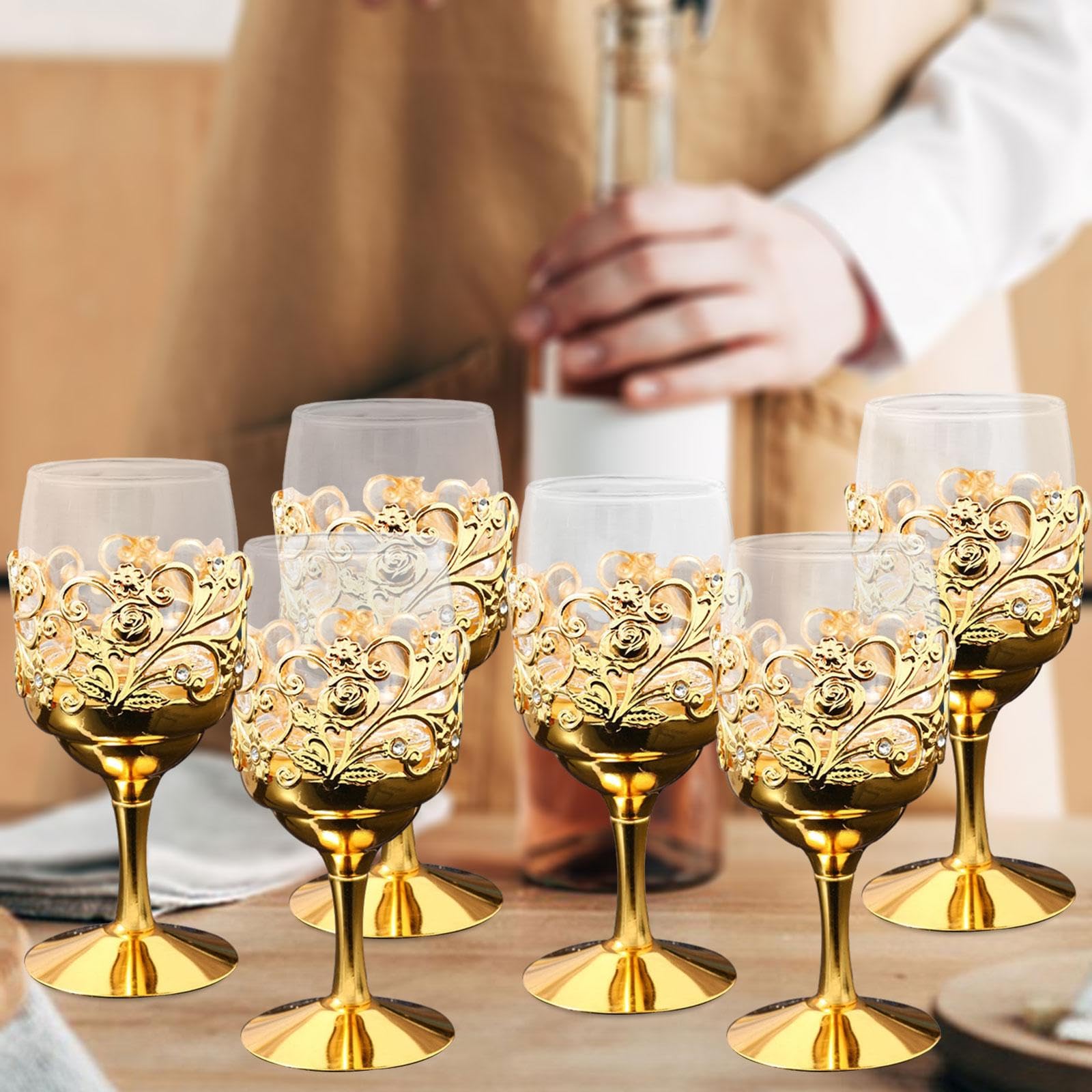 Amazon.com | Bothyi Vintage Goblet Iron and Glass Wine Cup 