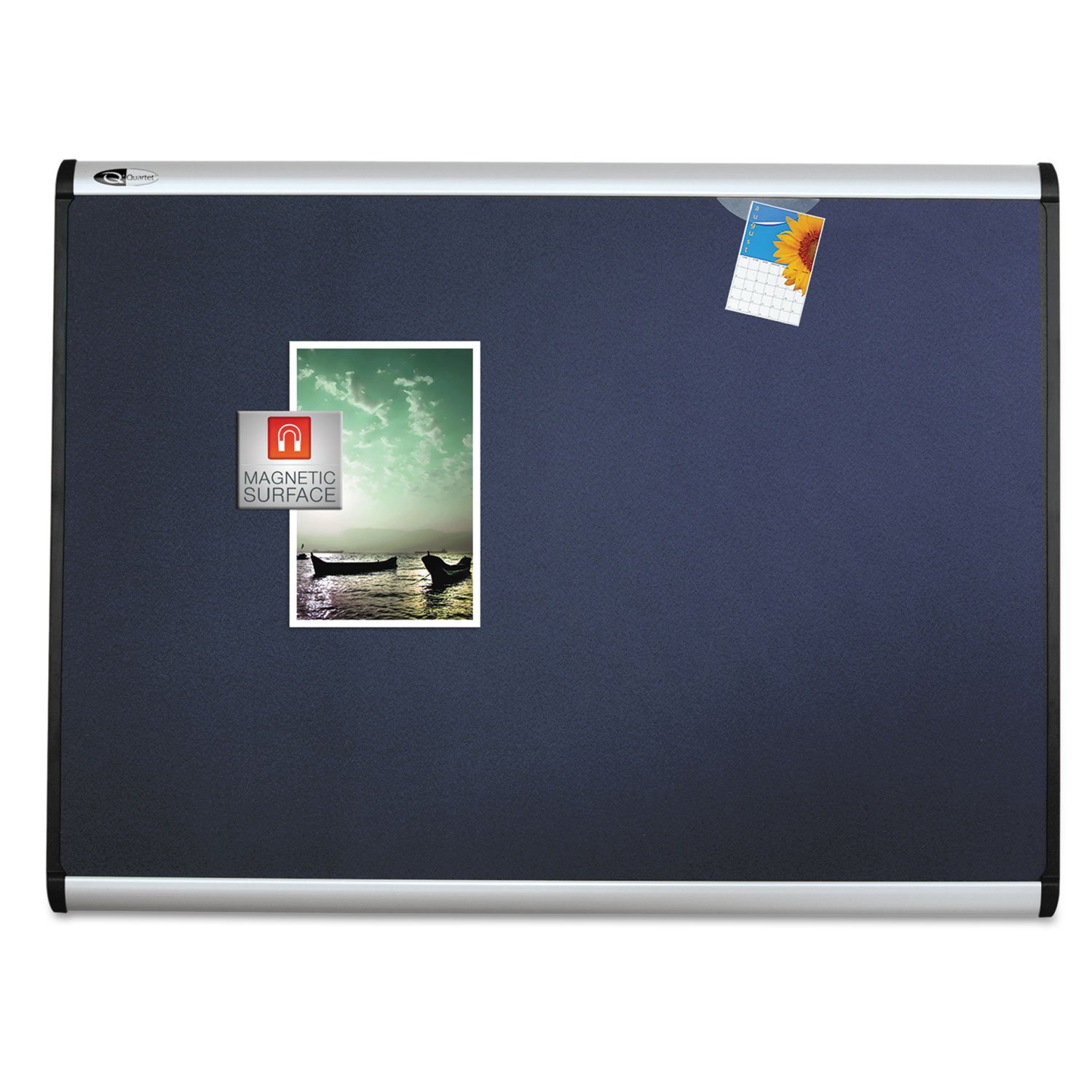 Photo 1 of Quartet Prestige Plus Magnetic Fabric Bulletin Board, 6' x 4', Aluminum Frame (MB547A)