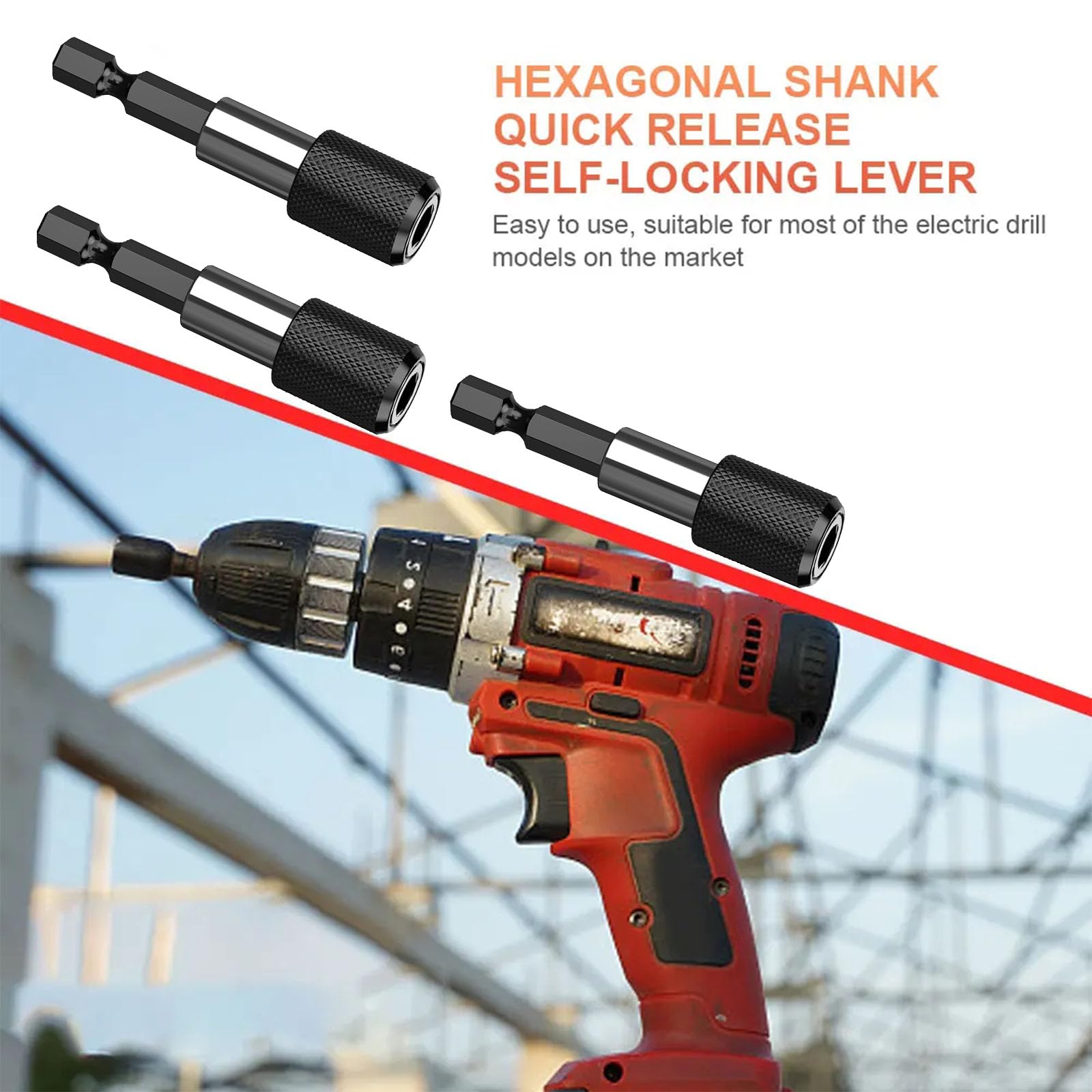 Supporto Magnetico Punte Sgancio Rapido 1/4 - 4 Pezzi Da 60 Mm | Per Avvitatore, Trapano, Cacciavite - Foto 7