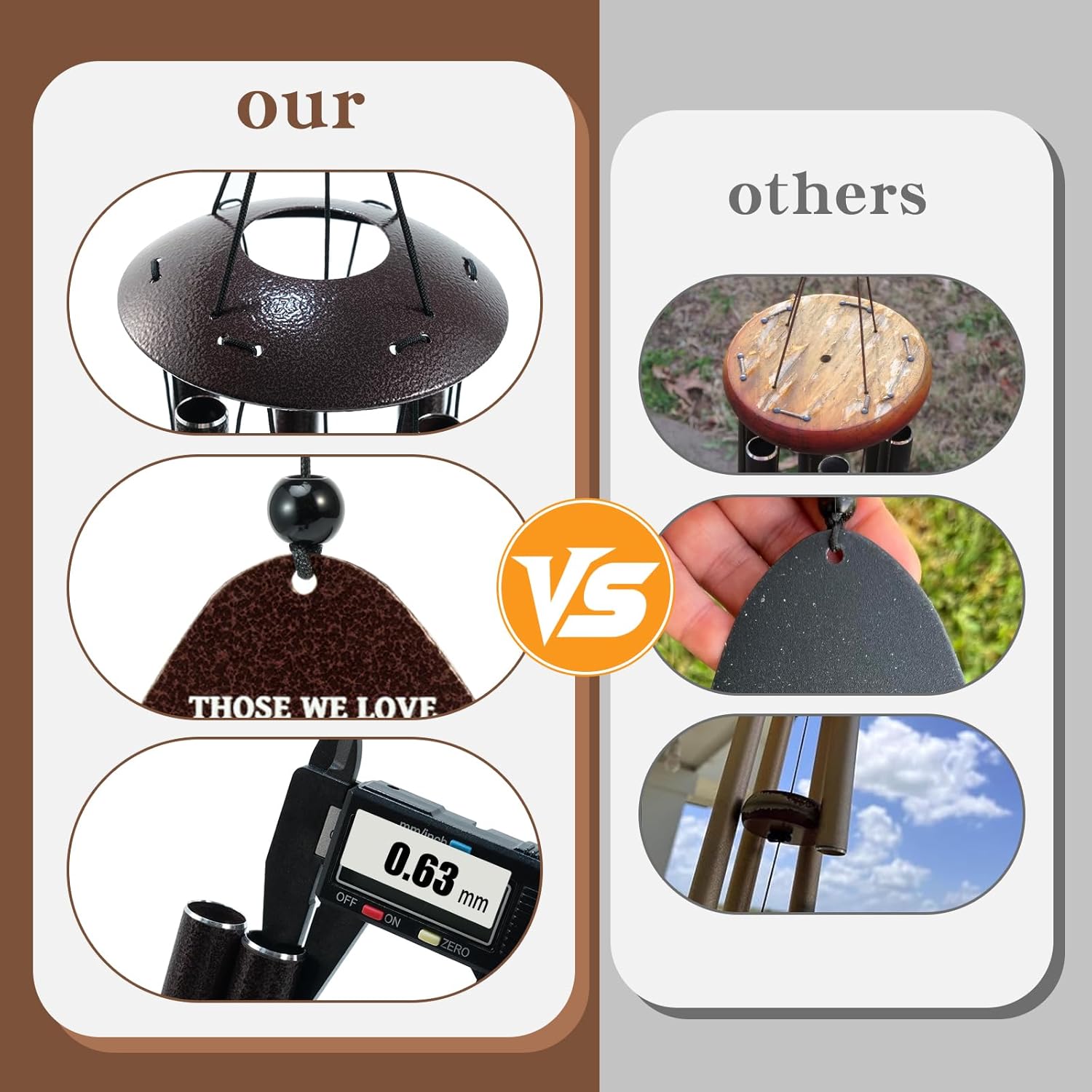 Cardinal Memorial Wind Chimes for Loss of Loved One, 32" Large Sympathy Windchimes for Outside Deep Tone, Best Bereavement Remembrance Memory Funeral Gifts for Loss of Family Member - Image 5