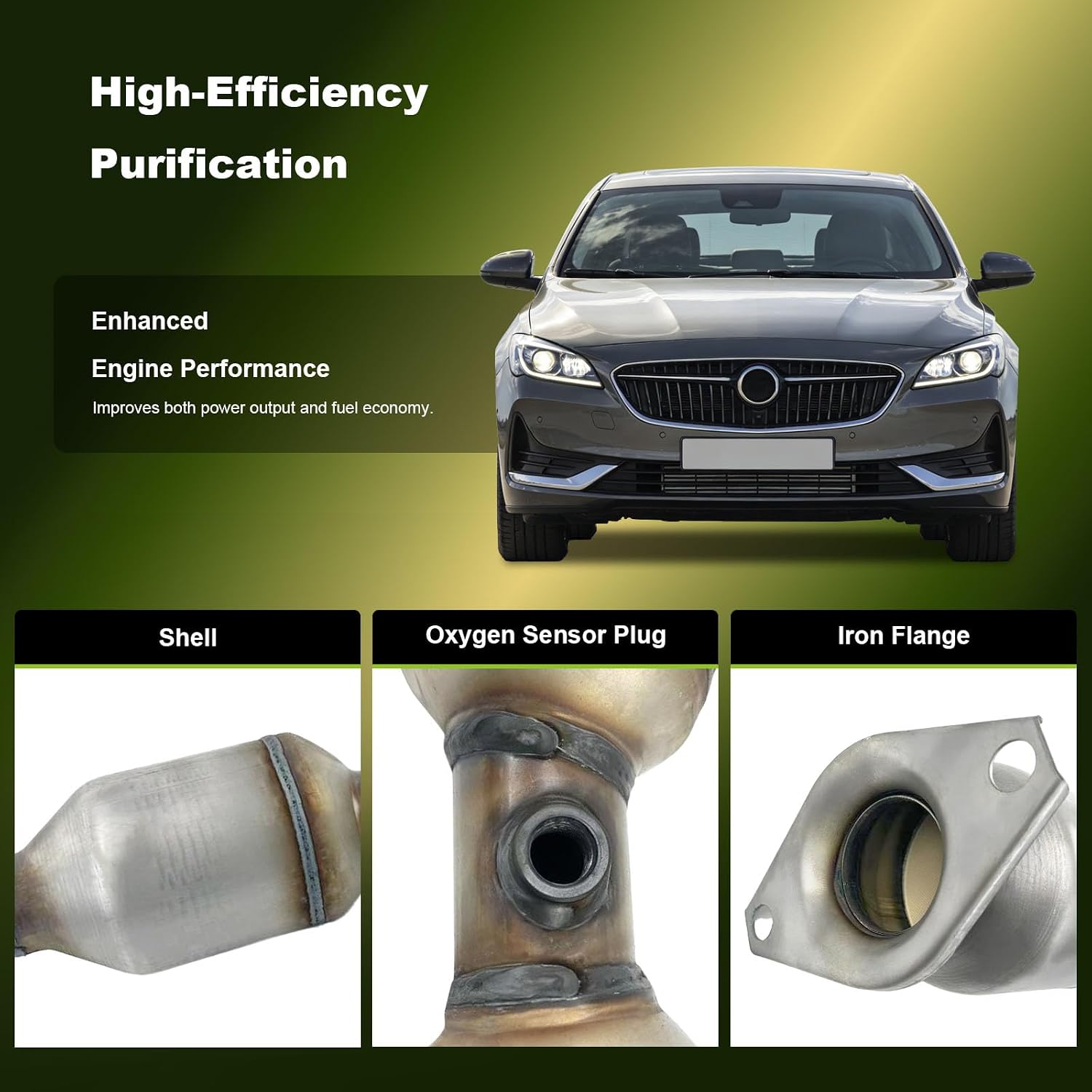 Front Catalytic Converter With Bolt for Toyota Prius 2010 2011 2013 2014 2015 Prius V Lexus CT200h 1.8L Replace# 16649 40920 642889 EPA Compliant