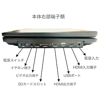 大画面14インチ　ポータブルブルーレイプレーヤー Amazon | Agrexsione 大画面 14インチ ポータブルブルーレイ