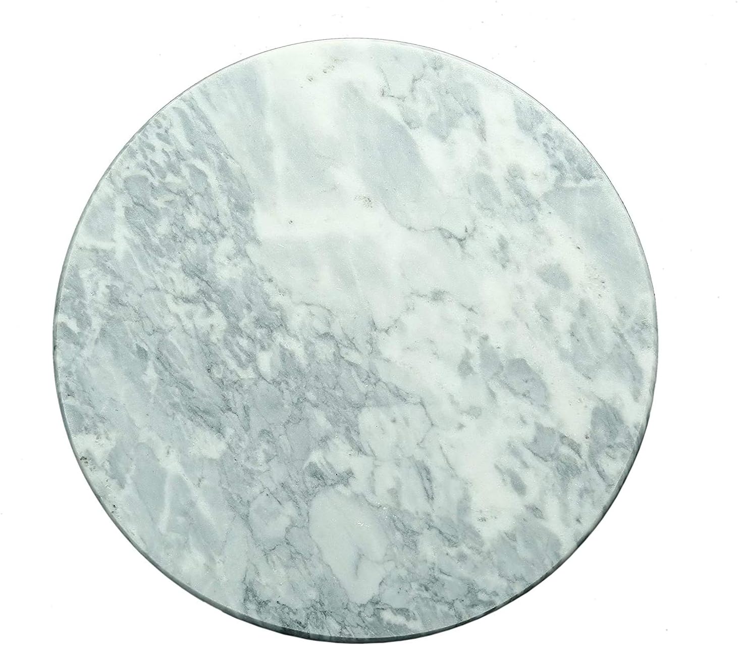 Kota Japan Premium Marble Round Cutting, Serving and Cheese Tray Board | 11.75" X 0.75" Decorative Stone Platter for Kitchen, Parties or Bathroom Vanity