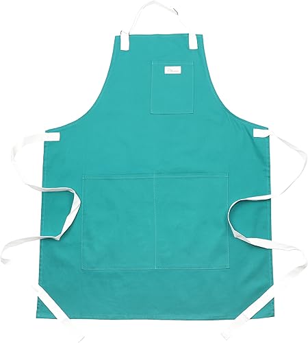 Delantales cósmicos de grado profesional para chef y cocina con bolsillos, 34 x 26 pulgadas, delantal de cocina para servidor, parrilla, hornear