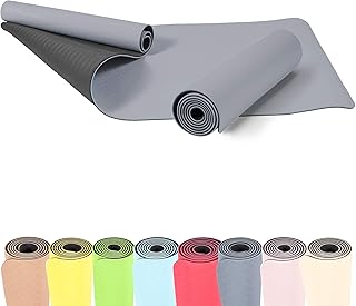 Gorilla Sports® Yoga Mat 180 x 60 x 0.6 cm TPE Non-Slip – Mat for Fitness, Yoga, Pilates, Gymnastics in 8 Colours