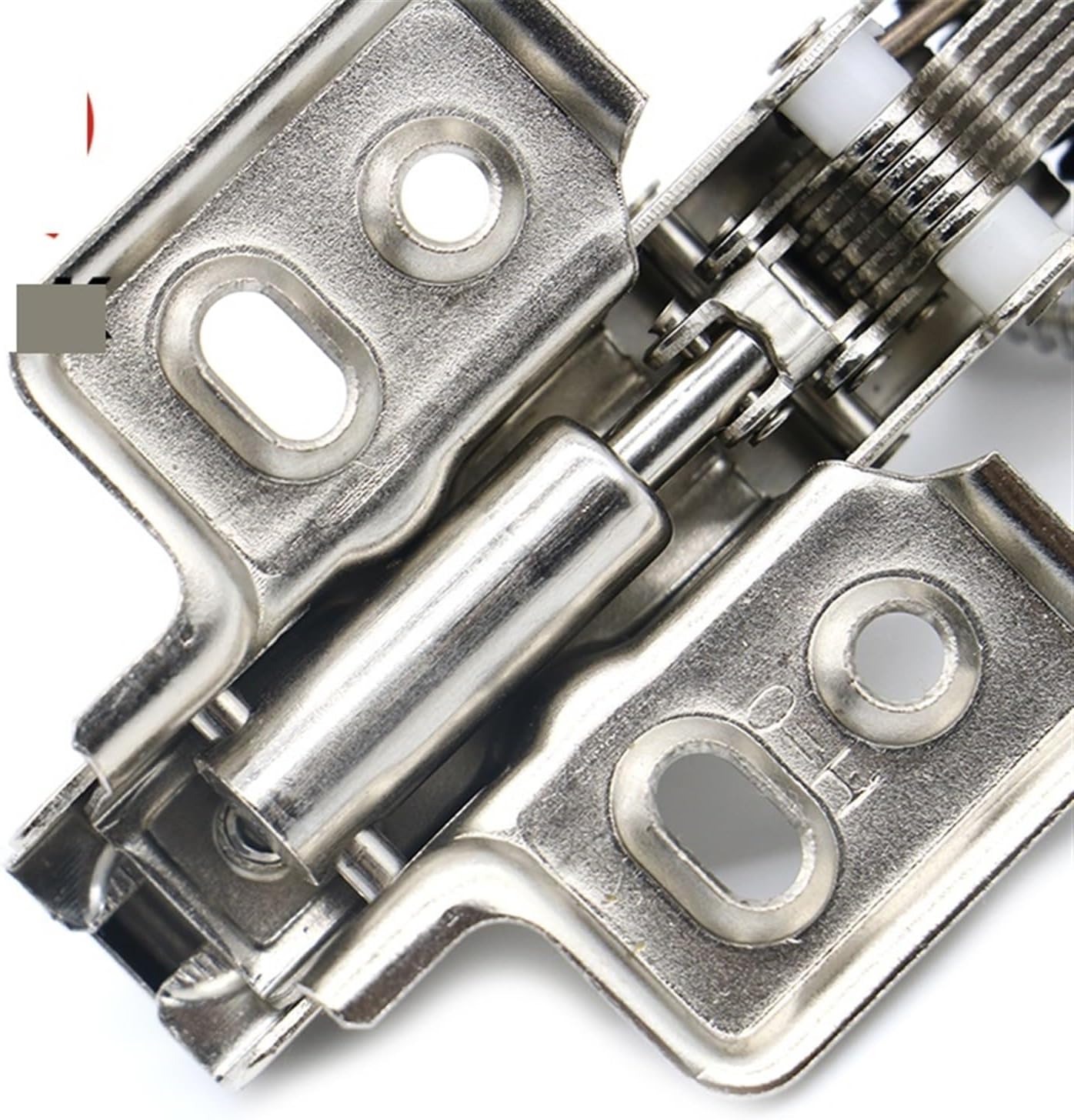 Hinge Iron Hydraulic Hinge Iron Core Damper Buffer Cabinet Cupboard Door Hinges Soft Close Furniture Hardware 1Pcs(Full Overlay)