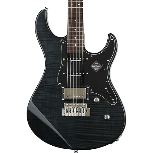 YAMAHA 6 String Solid-Body Electric Guitar, Right, Translucent Black, 612VII (PAC612VIIFM TBL)