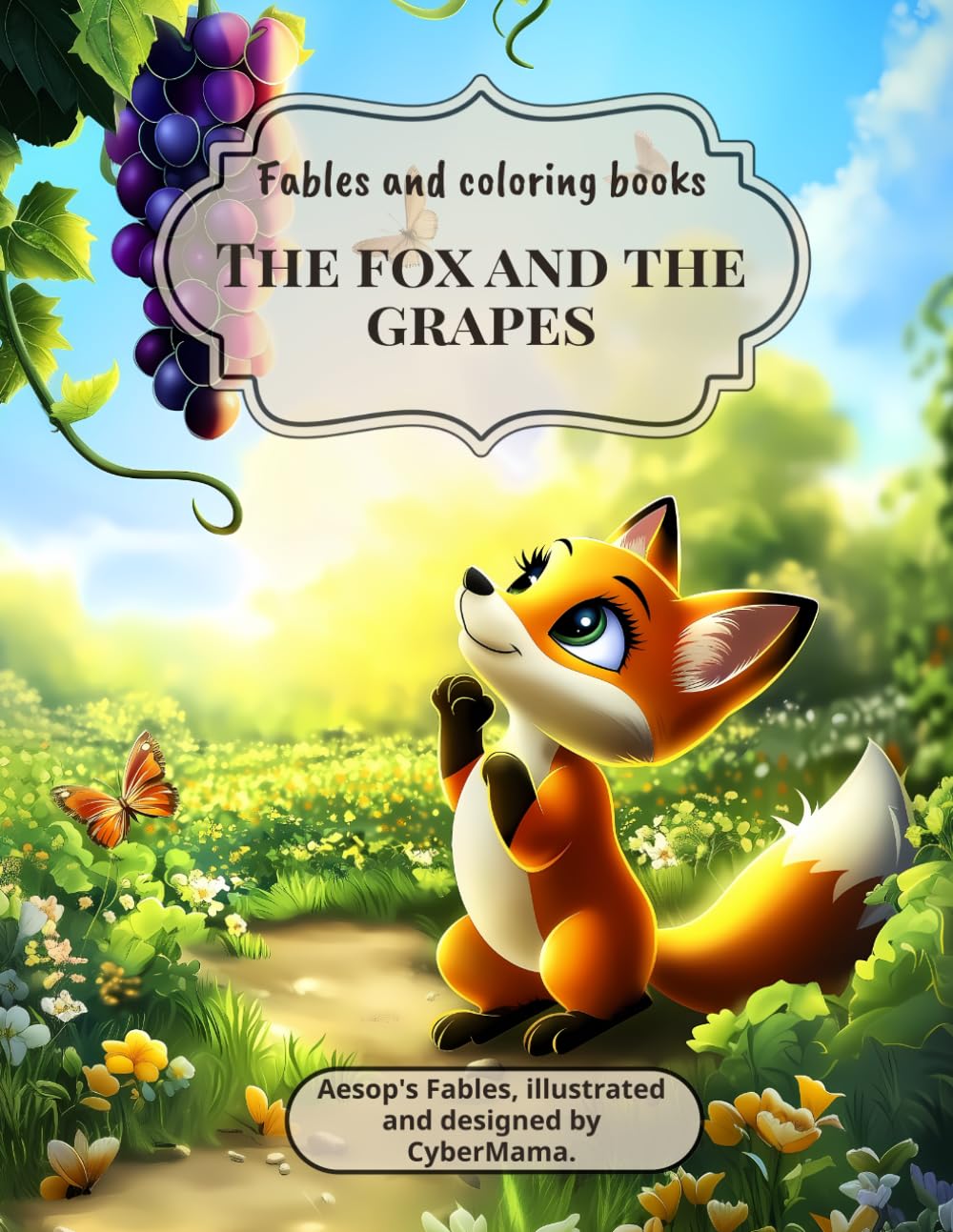 The fox and the grapes: Fables and coloring books