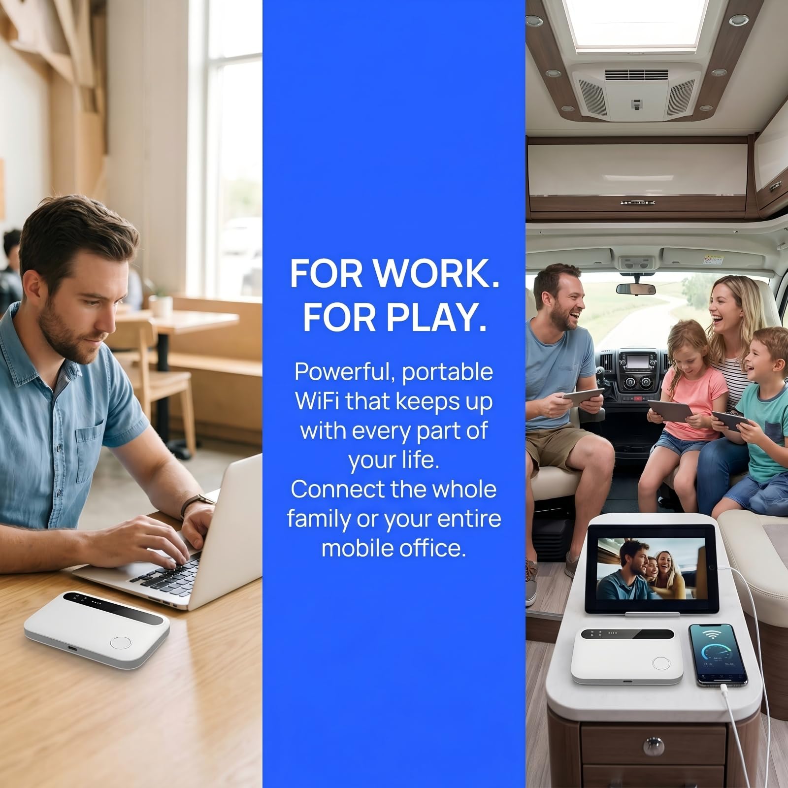 Routeur 5G Portable,WiFi 6 avec Slot SIM Déverrouillé – Modem 5G Carte SIM, Internet Mobile Haut Débit 5G/4G+, Jusqu’à 28 Appareils, Idéal Voyage & Télétravail-M