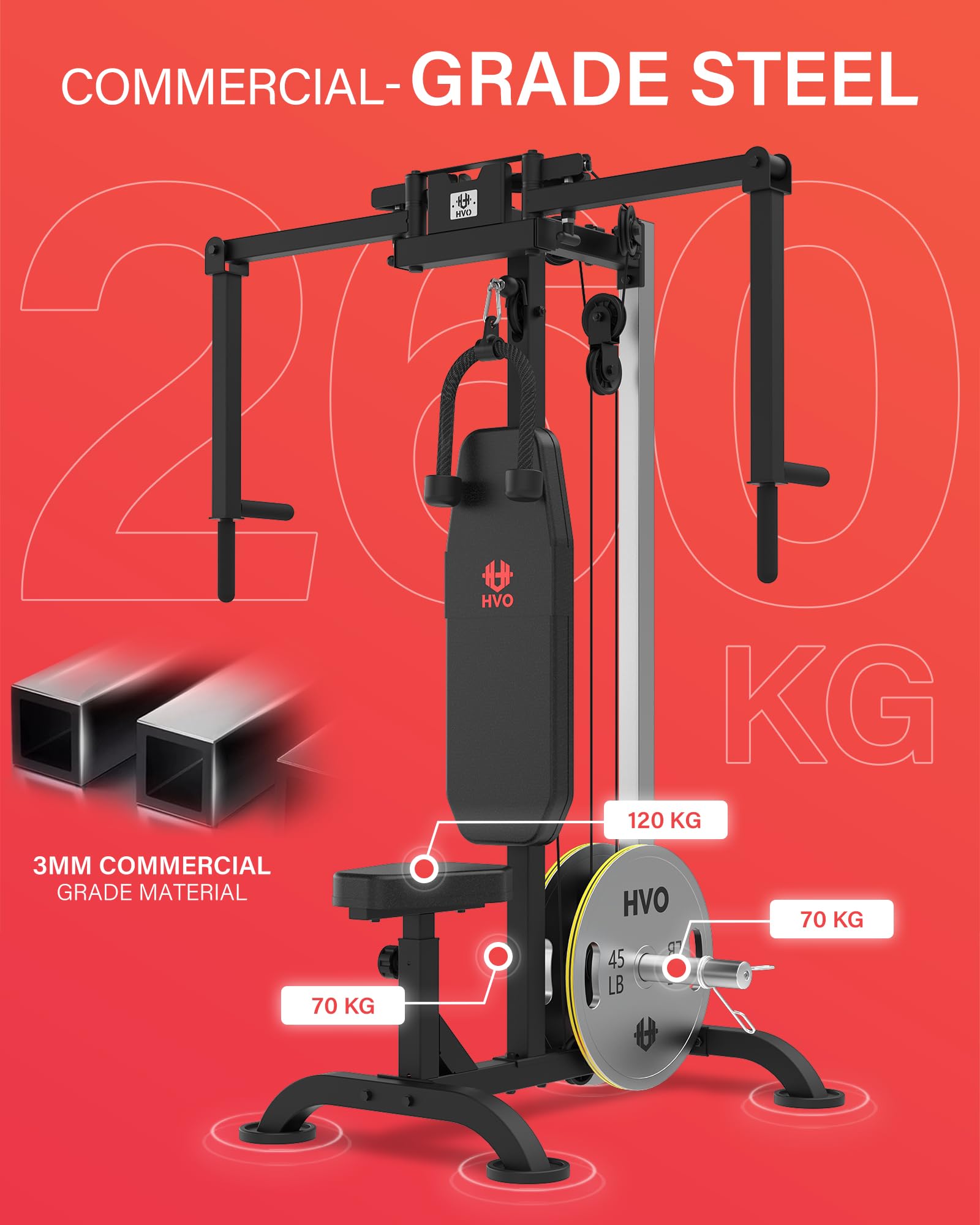 HVO Chest Fly Pec Deck Machine: per Pettorali Macchina Pectoral Trainer per Allenamento Petto e Deltoidi Posteriori Attrezzo Fitness Casa Professionale Nero