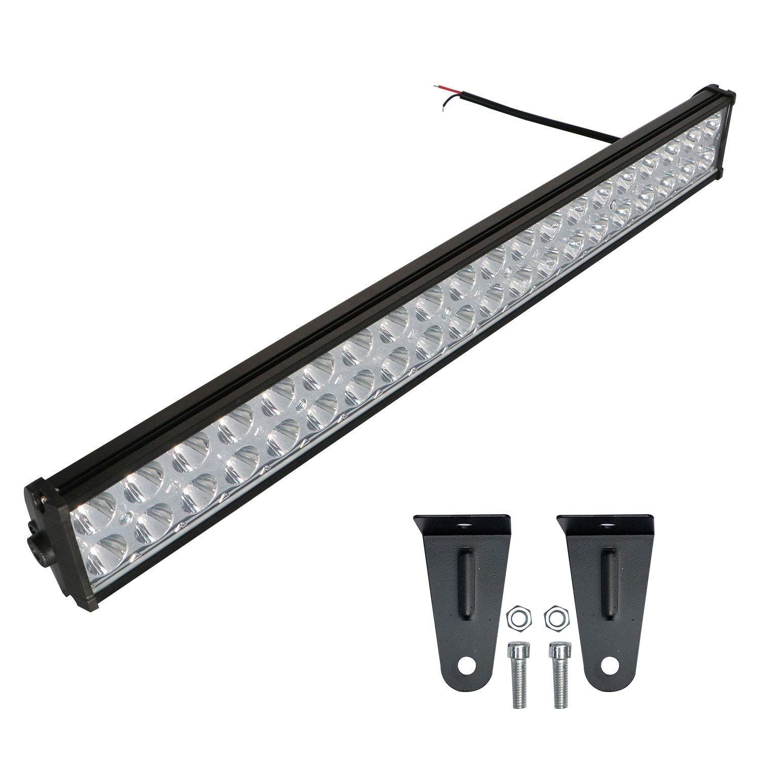 Allextreme EXF40L1 40 LED Fog Light 20 Inch Flood LED Work Double Row White Light Waterproof Driving Lamp Universal for Car Motorcycle Bike (120W, 1 Pc)