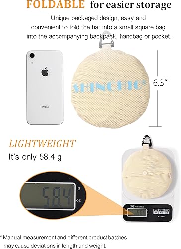 Miniatura 3 de Sombrero impermeable para el sol UPF 50+, protección UV, plegable, para mujeres y hombres, gorra ligera de verano para senderismo al aire libre