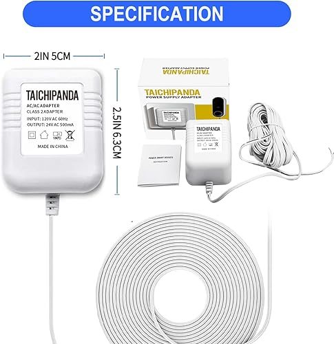 Miniatura 6 de Transformador de 24 voltios, adaptador de cable C para termostato Nest Honeywell Ecobee y Sensi, transformador de timbre compatible con timbre de