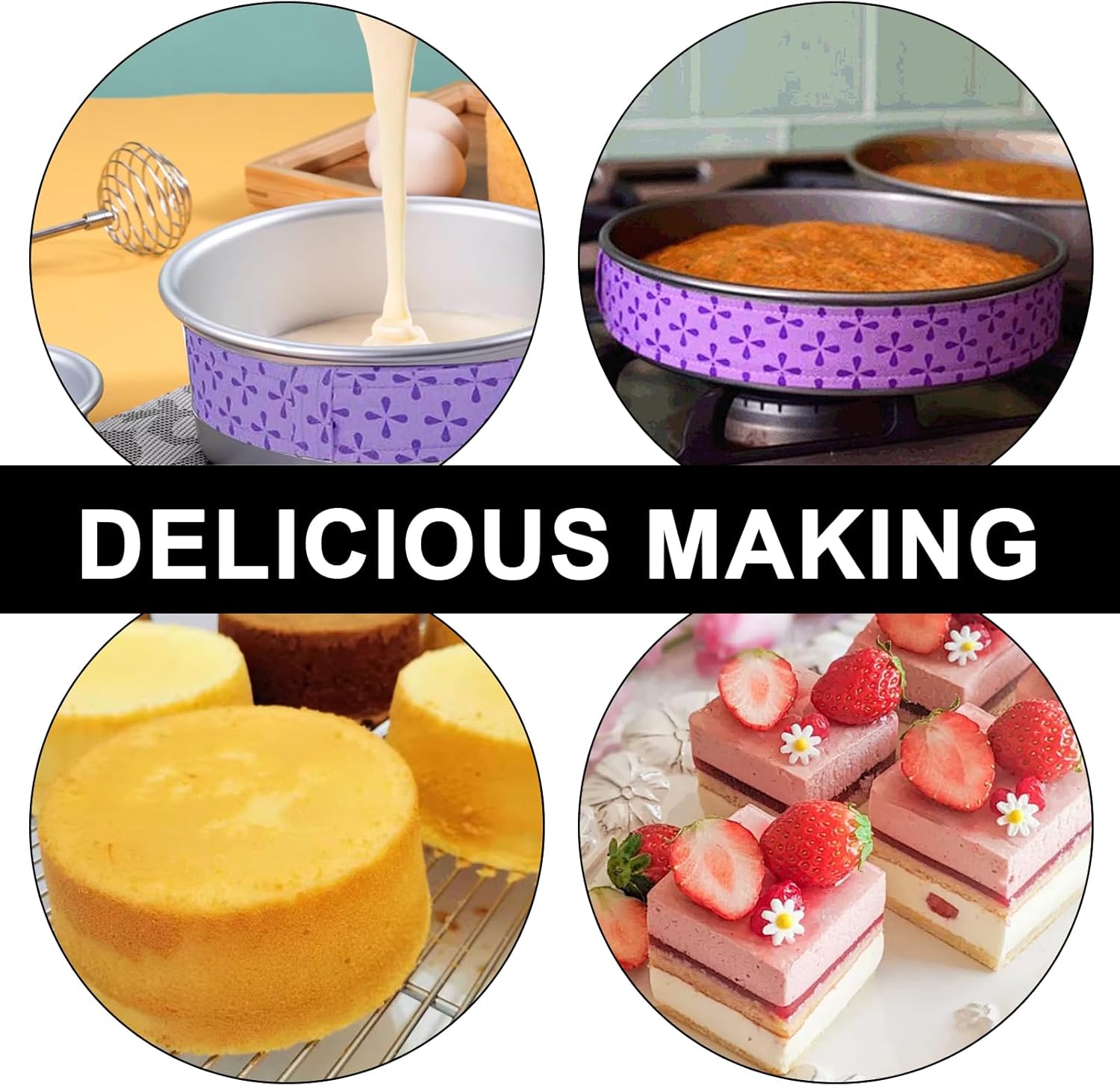 Baking Strips Cake Pan Dpen Strips Absorbent Thi Cotton Cake Strips