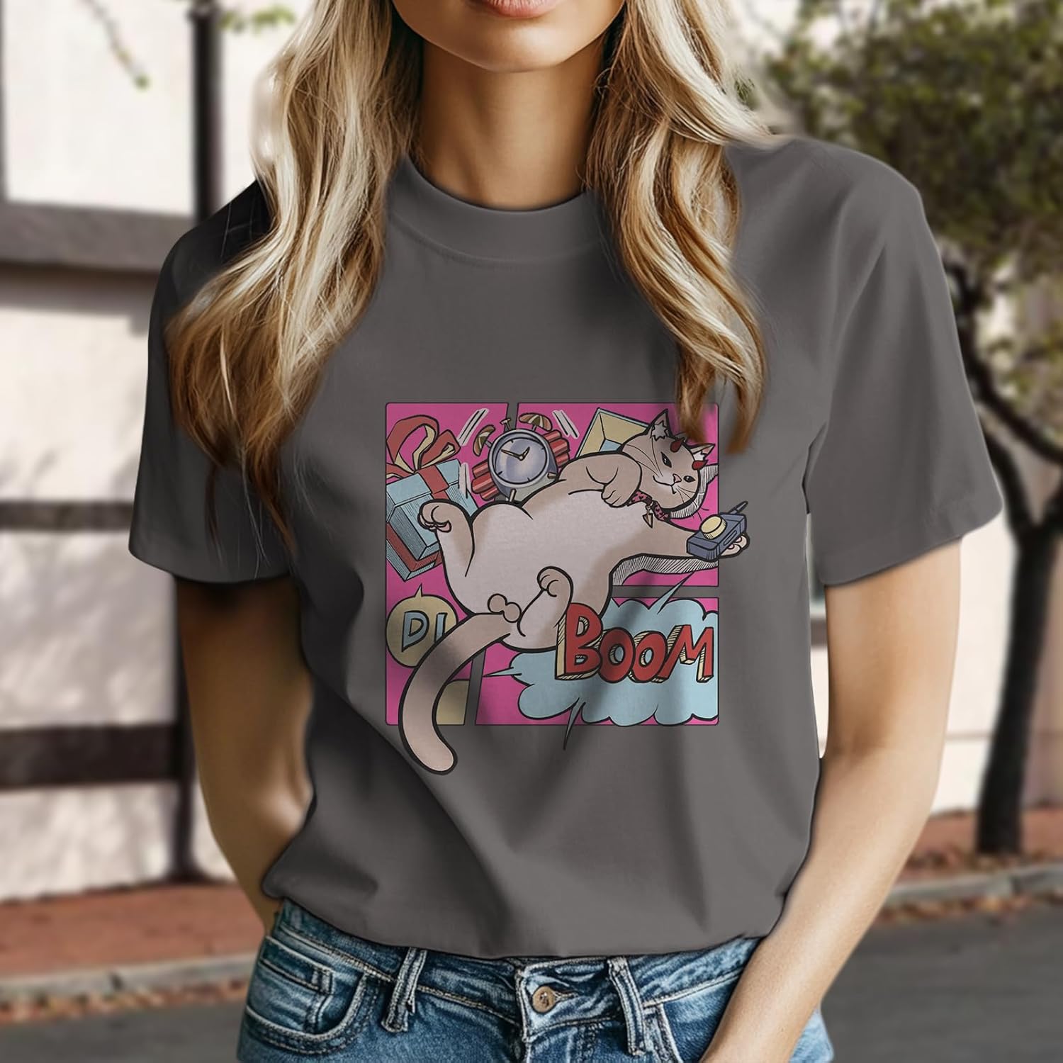 Short Sleeve Shirts for Women Baggy Casual Shirts Cotton Cute T Shirts Fashion Comfy Breathable Summer Tops - Image 2