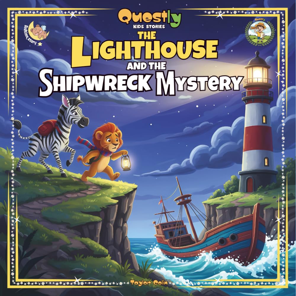 Questly kids Stories: The Lighthouse and the Shipwreck Mystery, Bedtime story.: A Gripping Mystery of Courage, Teamwork, and Heroism (Part of a Collection of Moral Stories for Kids)