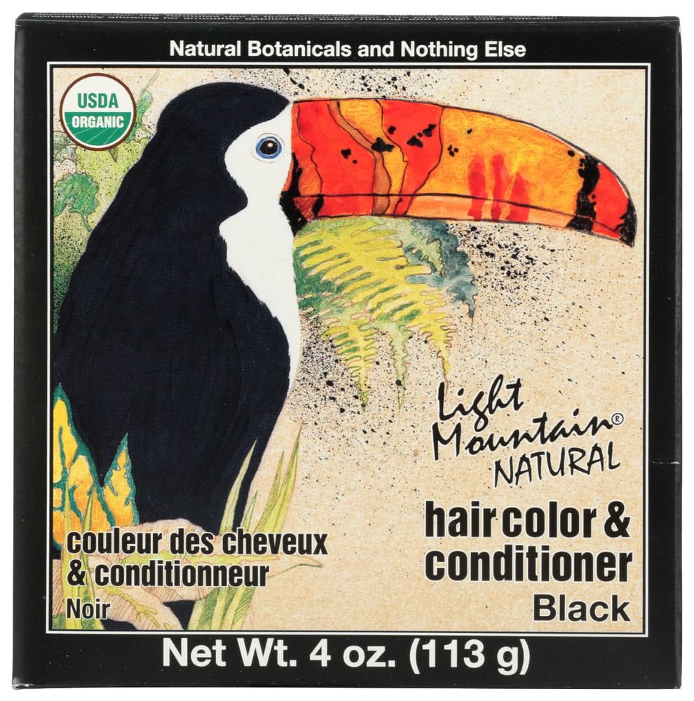 Light Mountain Henna Hair Color & Conditioner Black 4 oz.