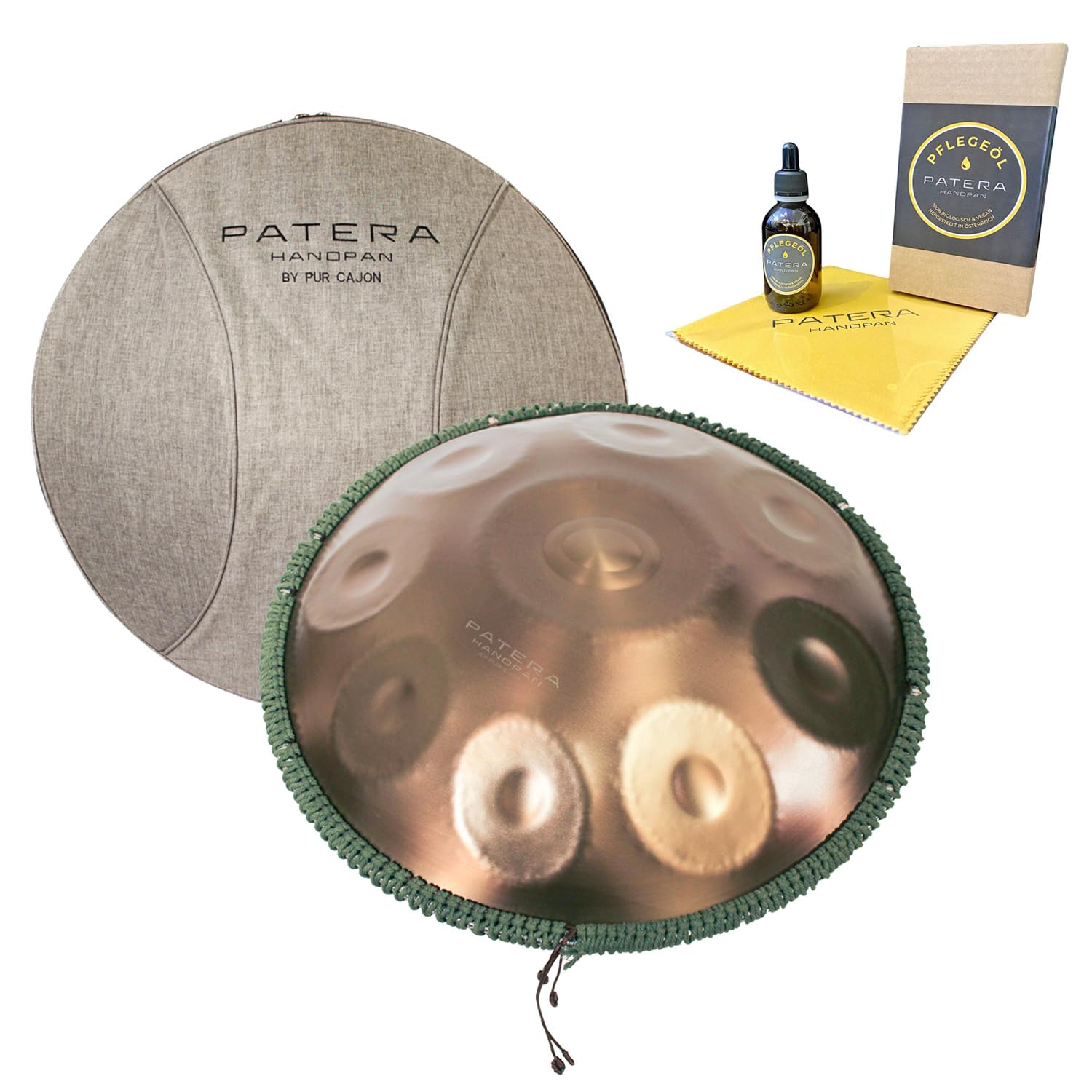 Patera Handpan HPDM-5 Amara-D stal szlachetna z torbą + olej do pielęgnacji