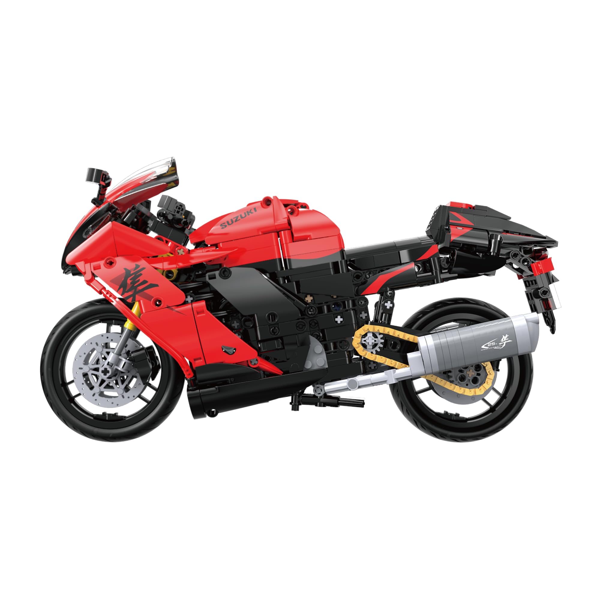 CADA - Suzuki Hayabusa - 1043 Pièces - Moto à l'échelle 1:6 - (DeQuBe 927DE64051)