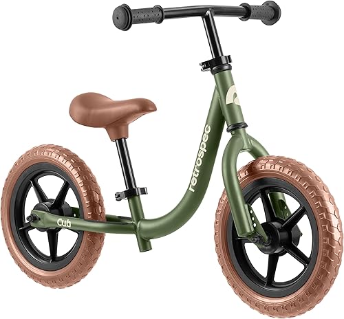 Retrospec Cub - Bicicleta de equilibrio de 12 pulgadas para niños pequeños, 18 meses a 3 años de edad, sin pedal, para principiantes y niños,