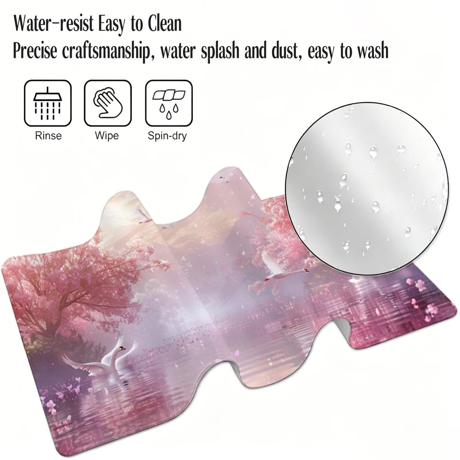 Tapis de Souris Gaming XXL,900x400x3mm Tapis de Souris Rose,Grand Tapis de Bureau sous Main avec Surface Spéciale Améliore la Vitesse et la Précision,Imperméable Mouse Pad lac pour Jeux,Bureau XF-337