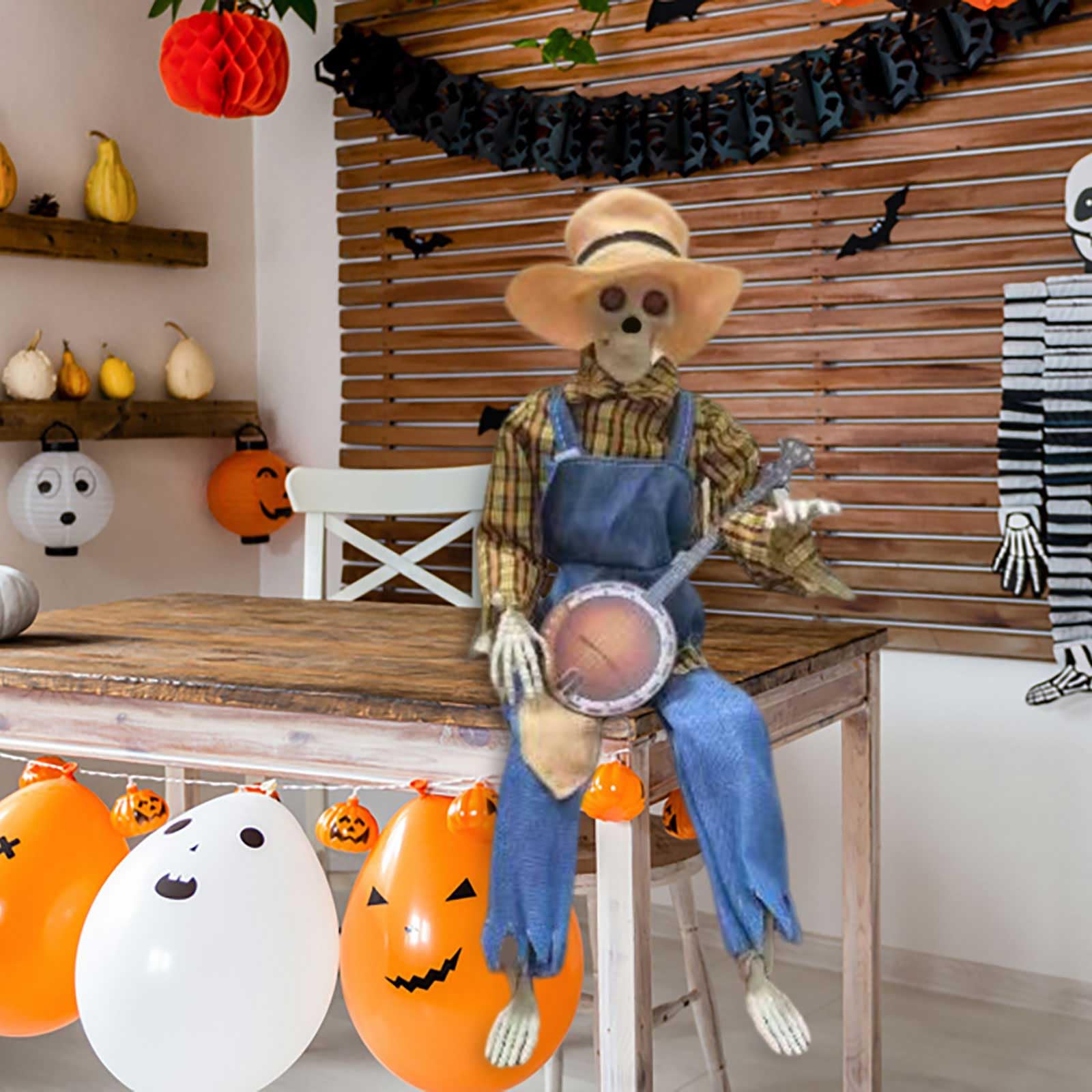 Squelettes Pour Halloween – Banjo D'halloween Jouant Des