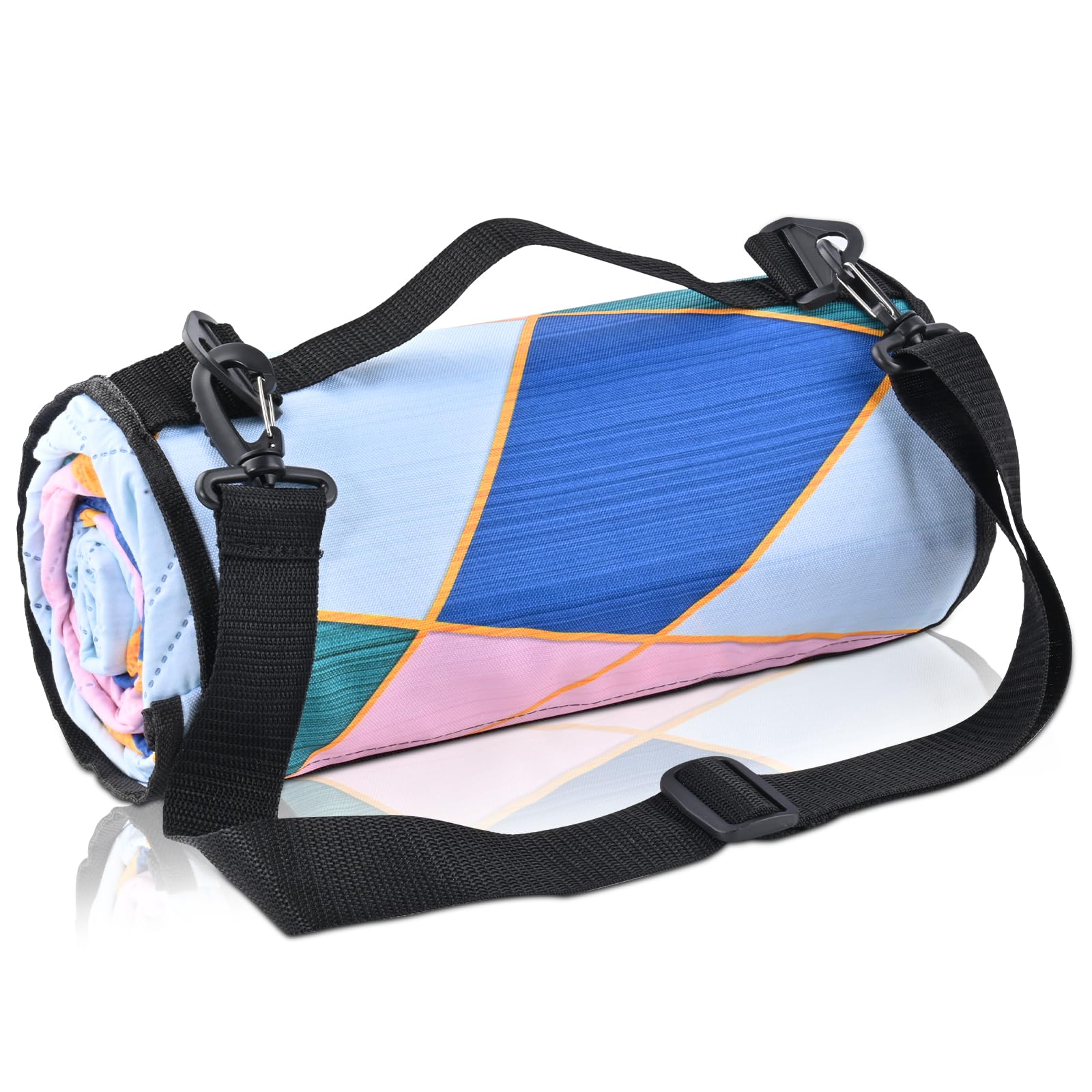 DanCoom Picnic Blankets Outdoor Extra Large Thick- Waterproof Beach Mat Sand Free Foldable with Carry Strap,Portable Camping Blanket, Park Blanket for