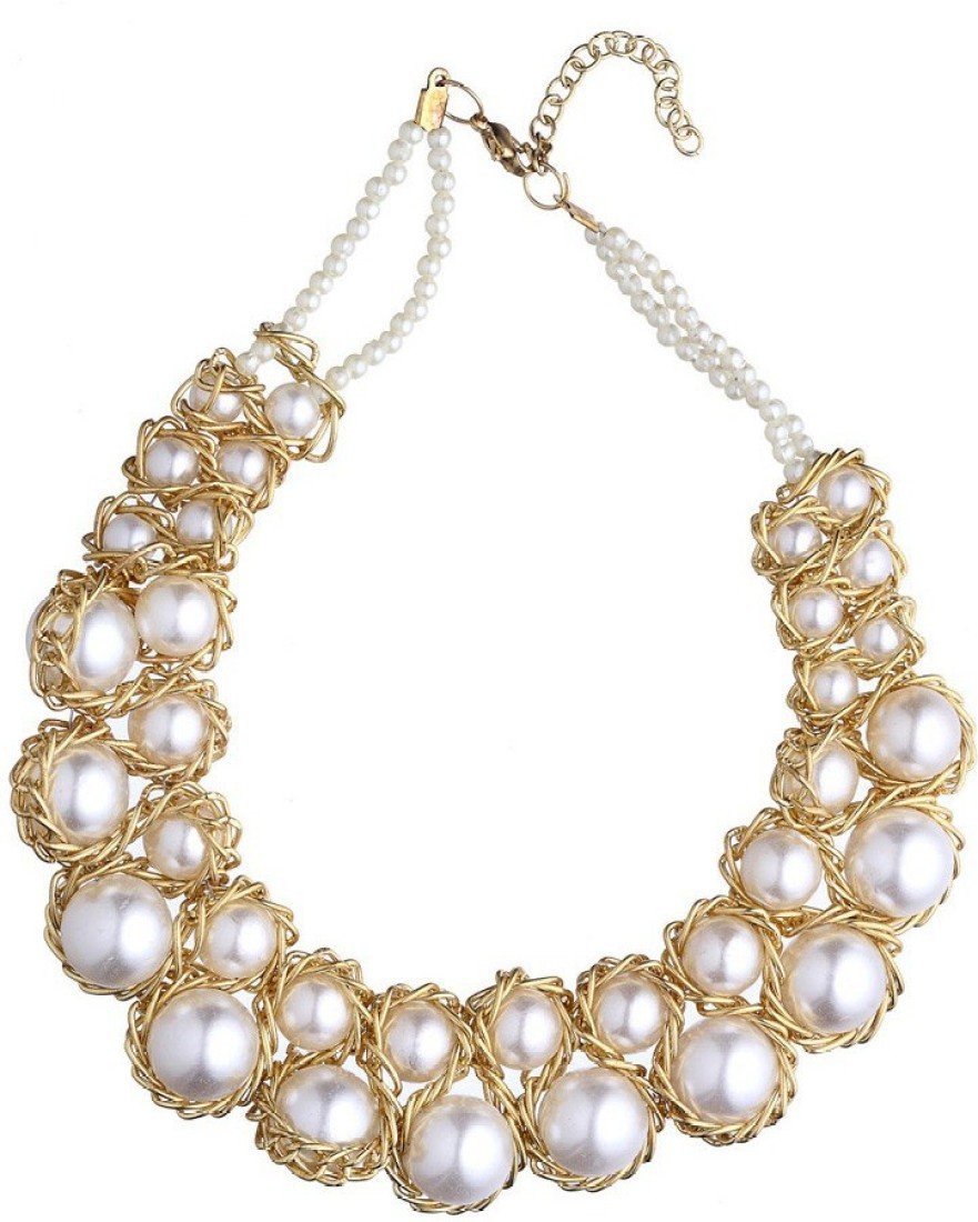 JDX Big Pearl White Necklace for Girls and Women (B01LC9WBEU) Amazon Price History, Amazon Price Tracker