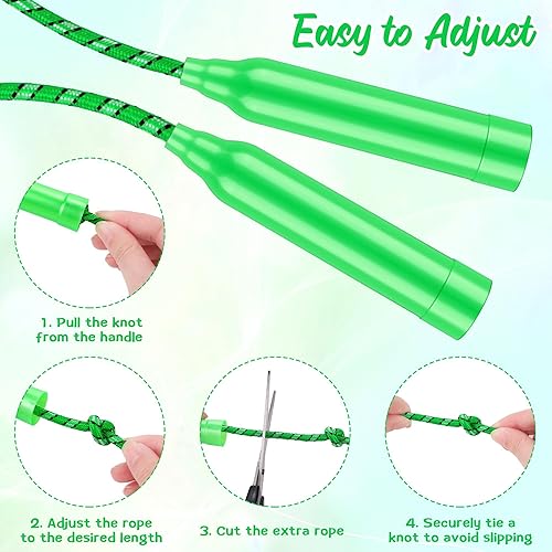 Miniatura 3 de Aneco Cuerda de saltar colorida equipo de ejercicio a granel 7.2 pies de nailon cuerda de salto cuerda de color para ejercicio al aire libre