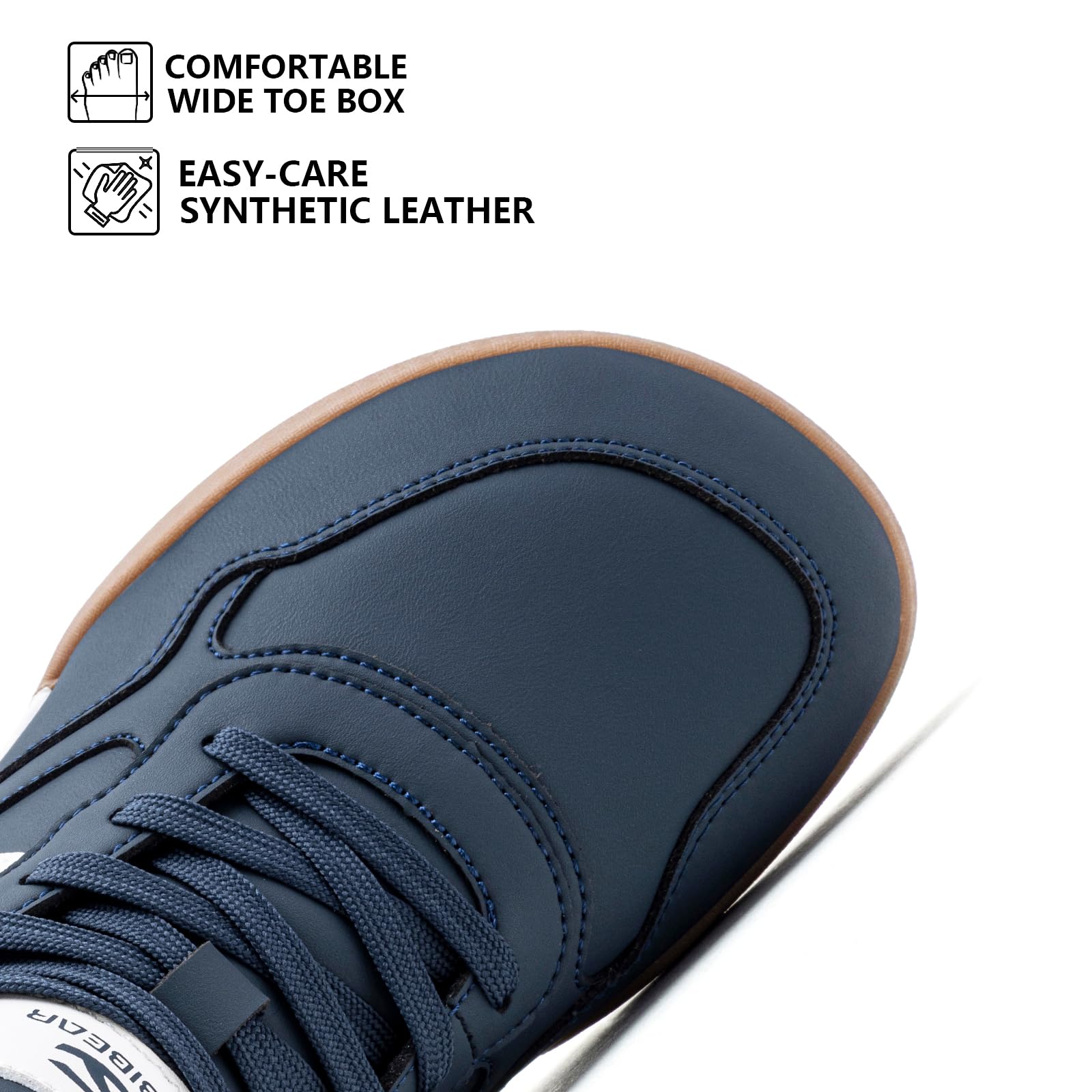 HOBIBEAR Scarpe da ginnastica unisex a piedi nudi, punta larga, stile retrò