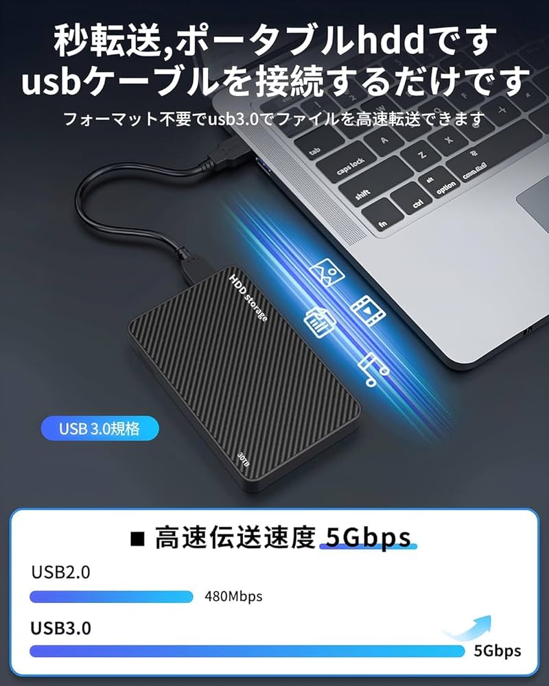 Amazon.co.jp: 外付けHDD 【五年品質保証】 30TB 外付け