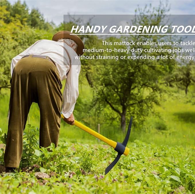 Mattock para Jardín GloriousAMC 36" Mango Fibra miniatura 5