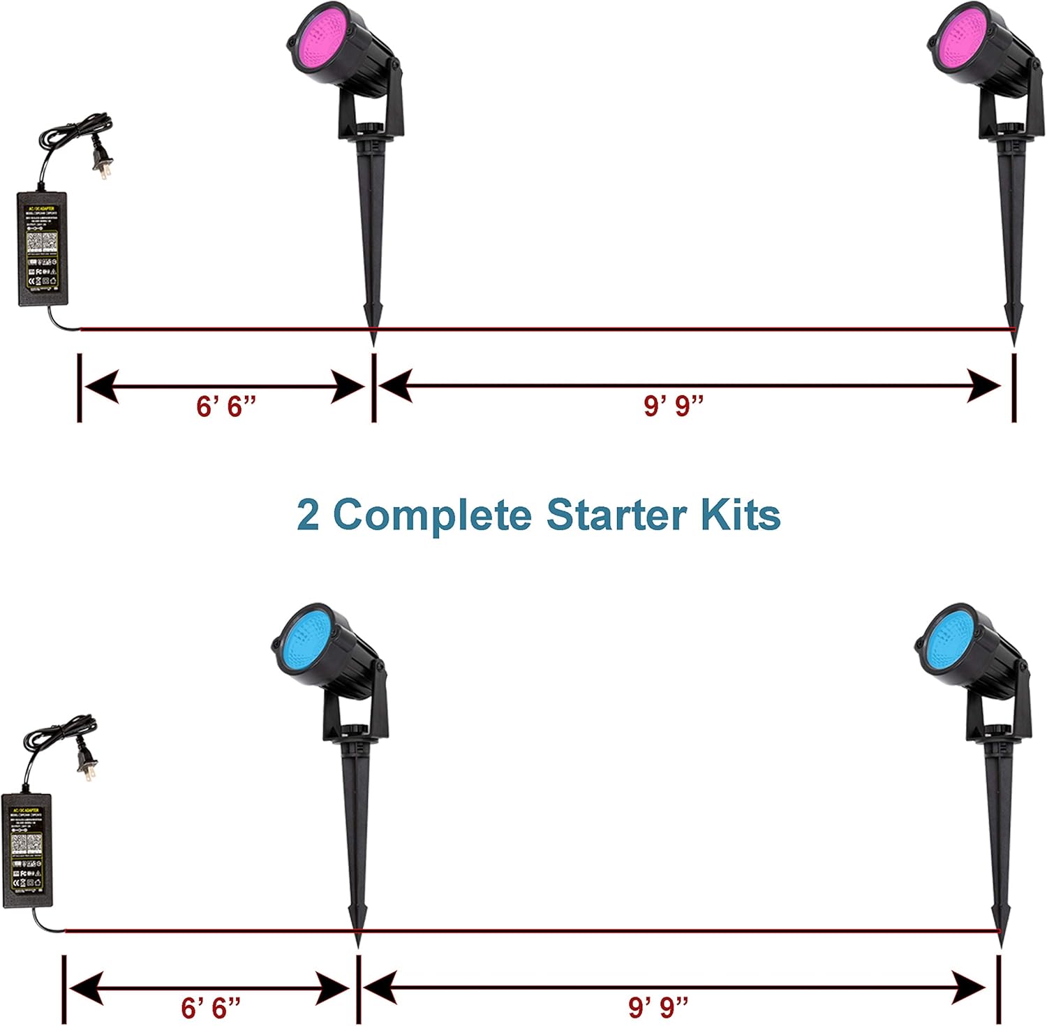 🔥 Cashback up to 70% VivaColor RGB LED Landscape Light KIt, APP Controlled, Waterproof, 24v 12 watt Each. Timer, Dimming, Music Sync Programs. Perfect for Highlights, Holidays, Atmosphere.
