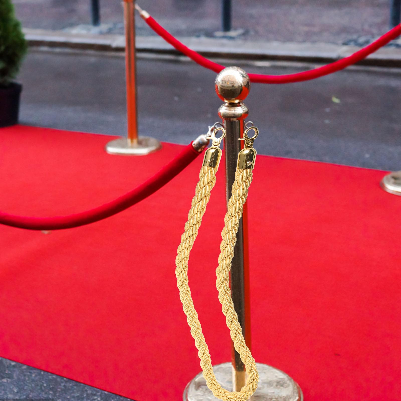 Lina konopna premium 1,5 m z kolejką den Hoo Queue ment Solut do muzeów i ruchliwych miejsc oraz lekka bezpieczna lina