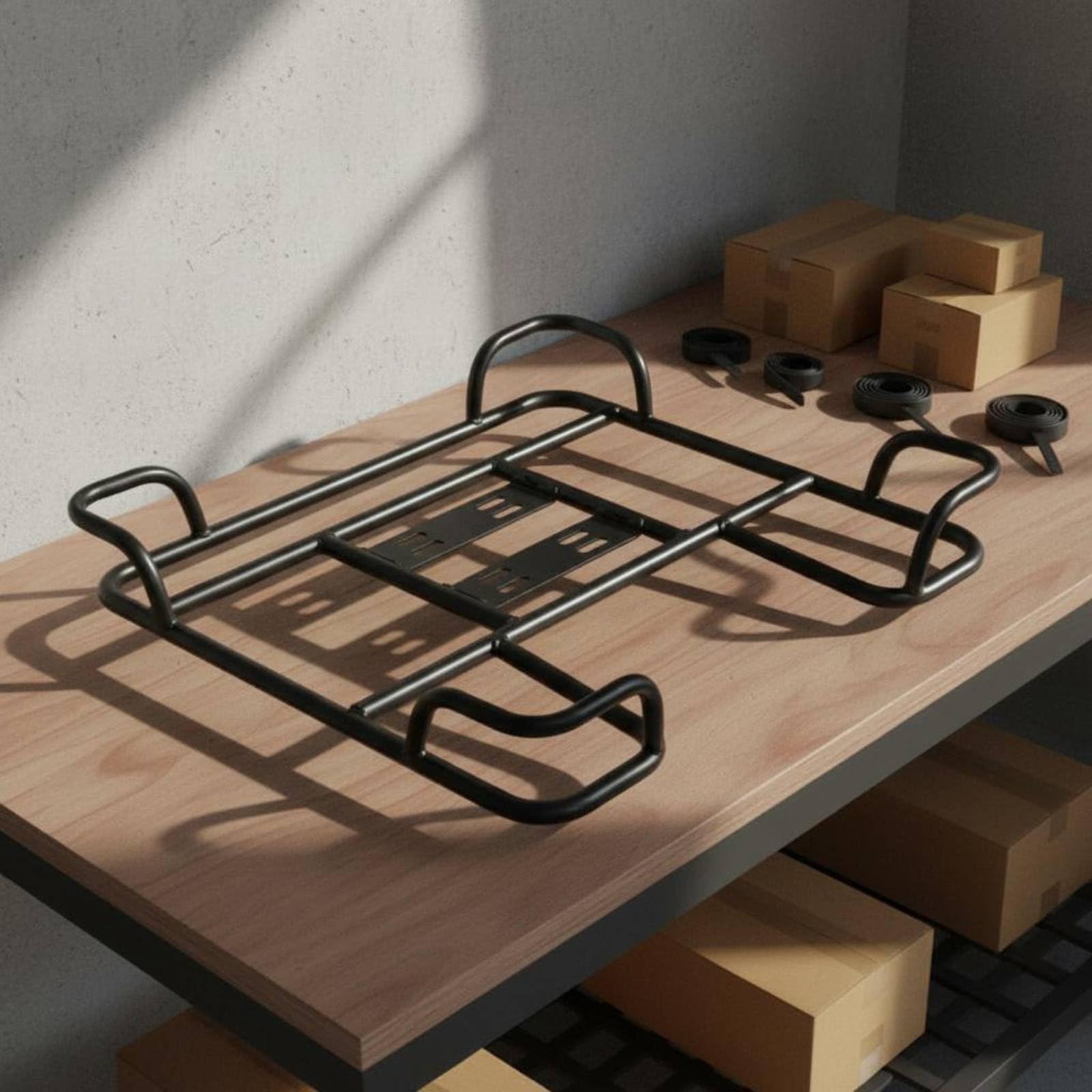 Motorrad Gepäckträger Motorrad Heckträger Transportträger Trägerplatte aus Verdicktem Eisenrohr für Sichere Befestigung von Lieferboxen Und Taschen, Style to 1